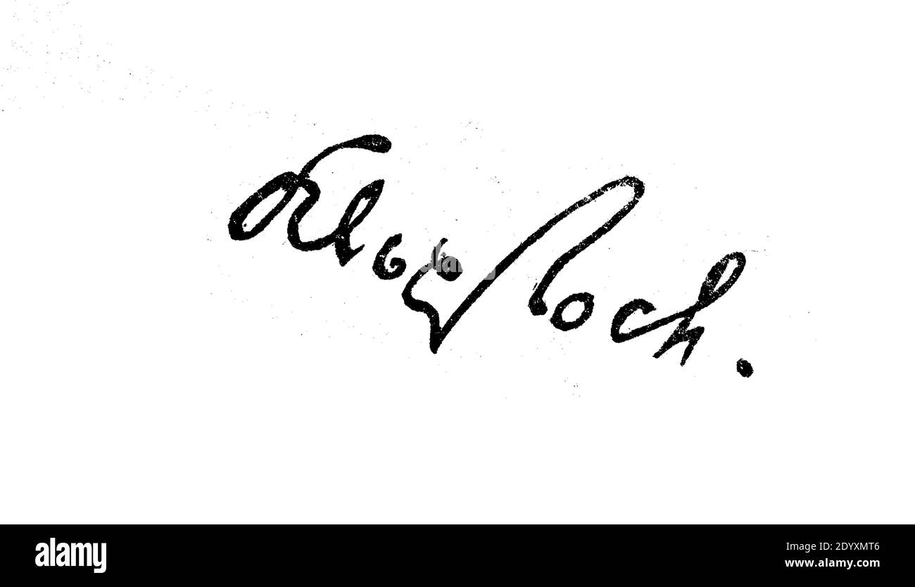 Signatur, Handschrift von Klopstock / Unterschrift, Handschrift von Klopstock, Historisch, historisch, digital verbesserte Reproduktion eines Originals aus dem 19. Jahrhundert / digitale Produktion einer Originalvorlage aus dem 19. Jahrhundert, Stockfoto