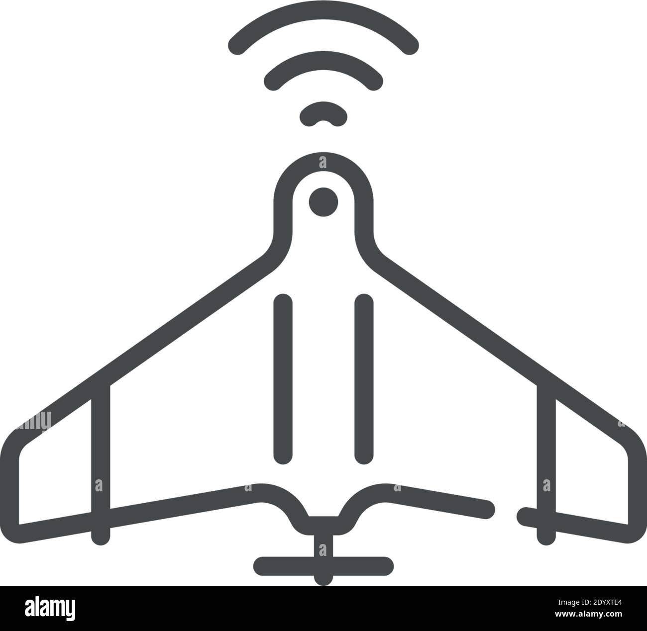 Unbemannte Luftfahrzeug Vektor-Symbol Moderne einfache Vektor