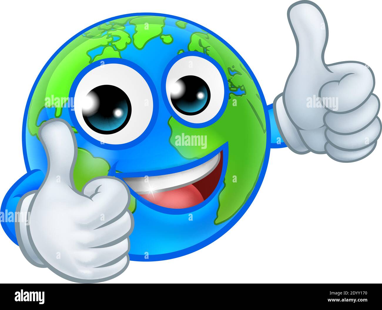 Earth Globe World Cartoon Charakter Mascot Stock Vektor