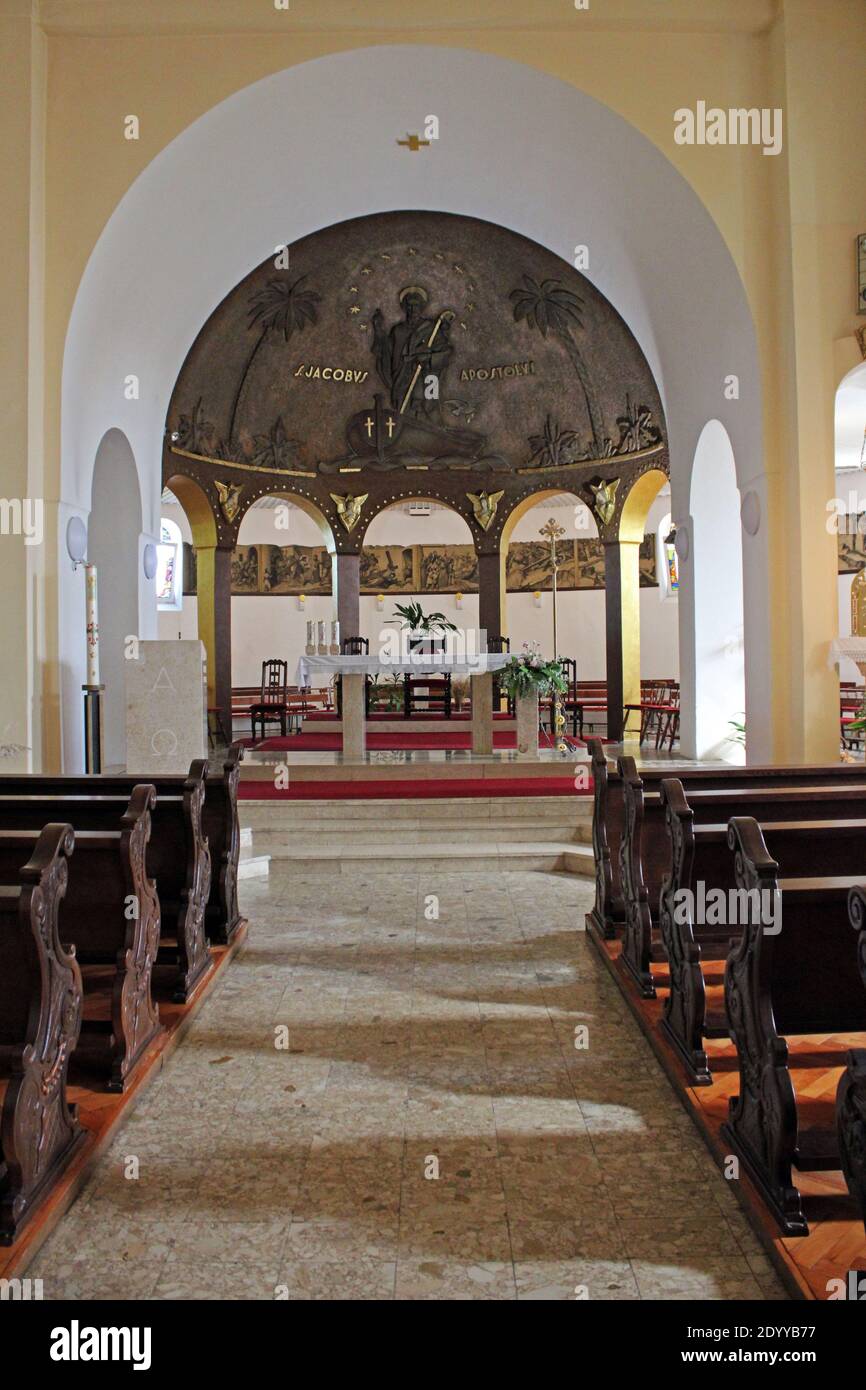 St. Jakobus AP. kirchenraum, Opatija, Kroatien, Europa Stockfoto