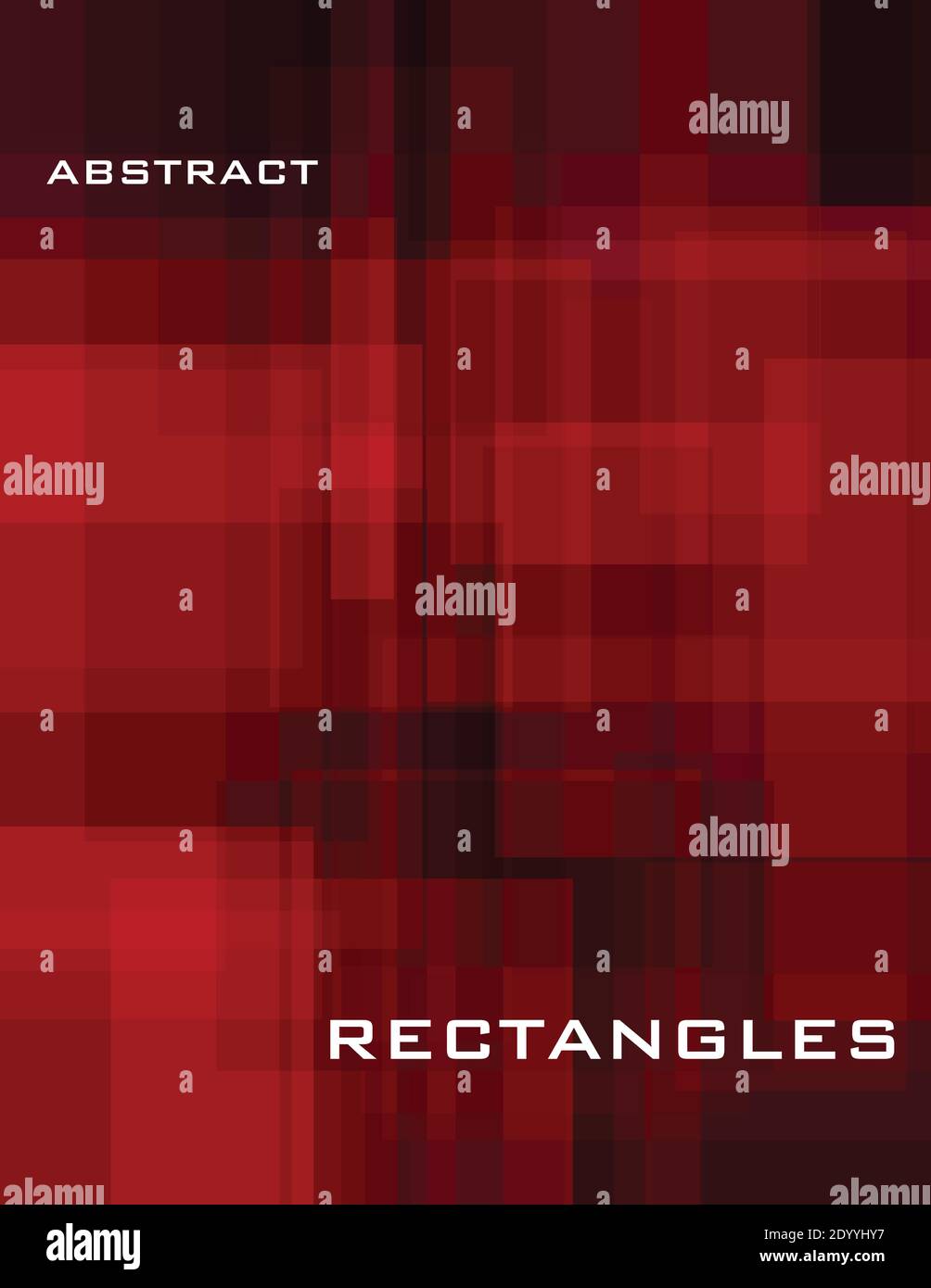 Abstrakter geometrischer Hintergrund in Schwarz und Rot mit Rechtecken. Dunkelrotes Einband-Design. Einfache rote und schwarze Vektorgrafik Muster Stock Vektor