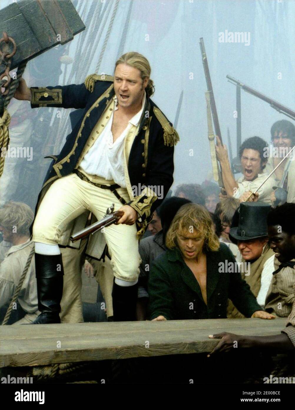 MASTER AND COMMANDER: THE FAR SIDE OF THE WORLD 2003 20th Century Fox Film mit Russell Crowe als Jack Aubrey Stockfoto