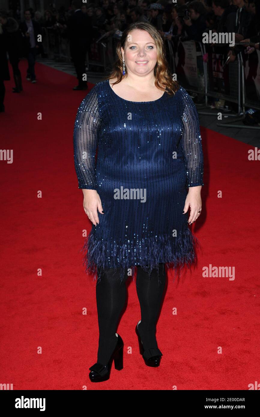 Joanna Scanlan bei der Premiere des Films The Invisible Woman im Rahmen des 57. BFI Film Festivals am 17. Oktober 2013 im Odeon West End in London, Großbritannien. Foto von Aurore Marechal/ABACAPRESS.COM Stockfoto