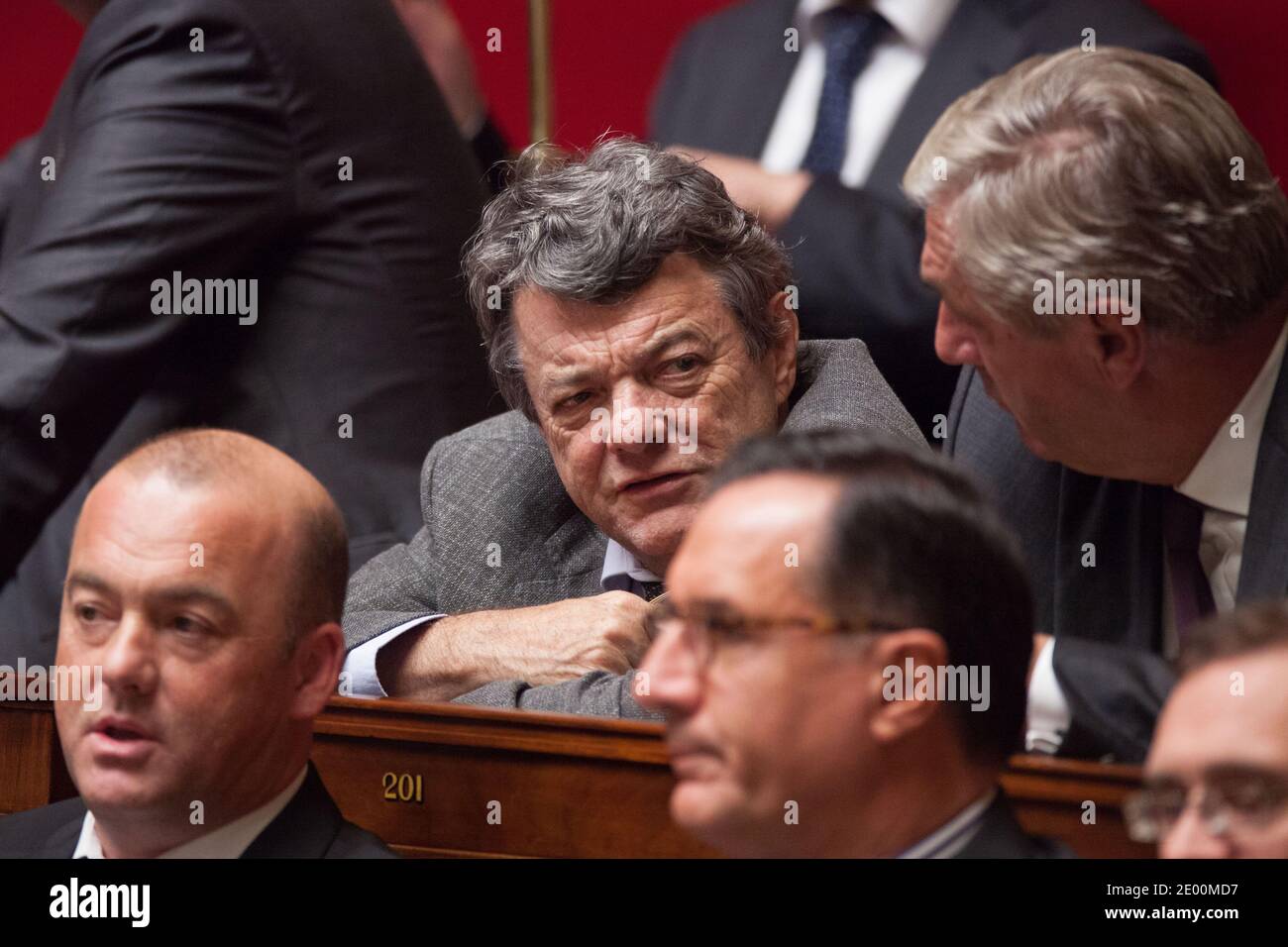 Der Präsident der französischen Union unabhängiger Demokraten (UDI) Jean-Louis Borloo, aufgenommen während der Fragestunde (QAG) bei der Nationalversammlung am 29. Oktober in Paris. Foto von Romain Boe/ABACAPRESS.COM Stockfoto