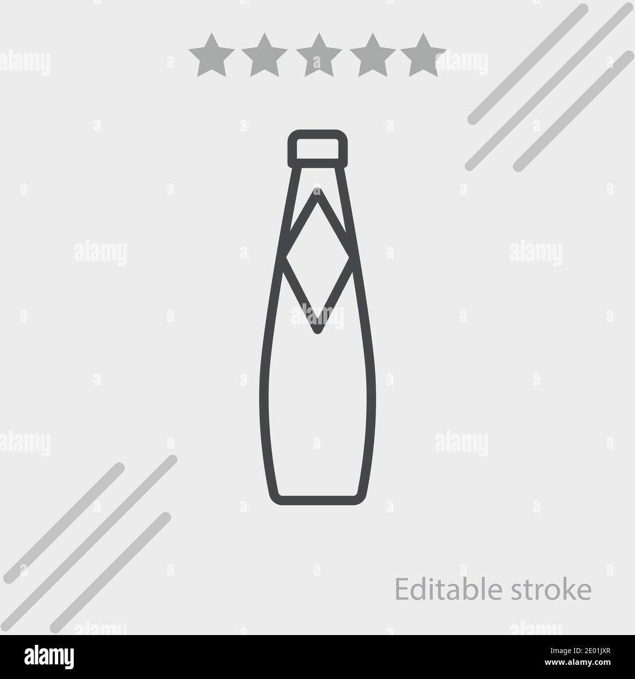 Spritziges Wasser Flasche Vektor-Symbol moderne einfache Vektor-Illustration Stock Vektor