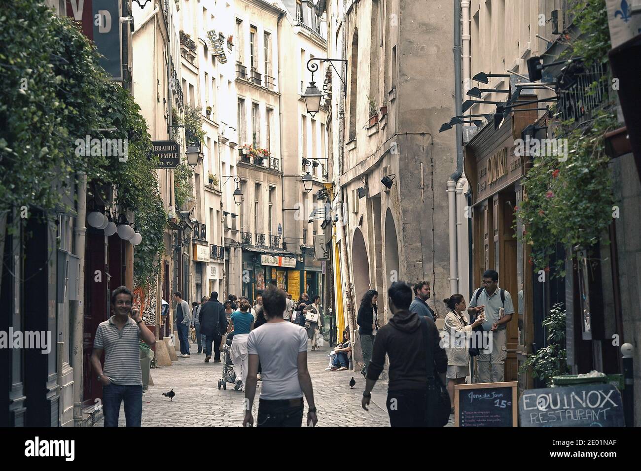 FRANKREICH / Iie-de-France/Paris/ Le Marais ein pulsierendes und trendiges Viertel in Paris Stockfoto