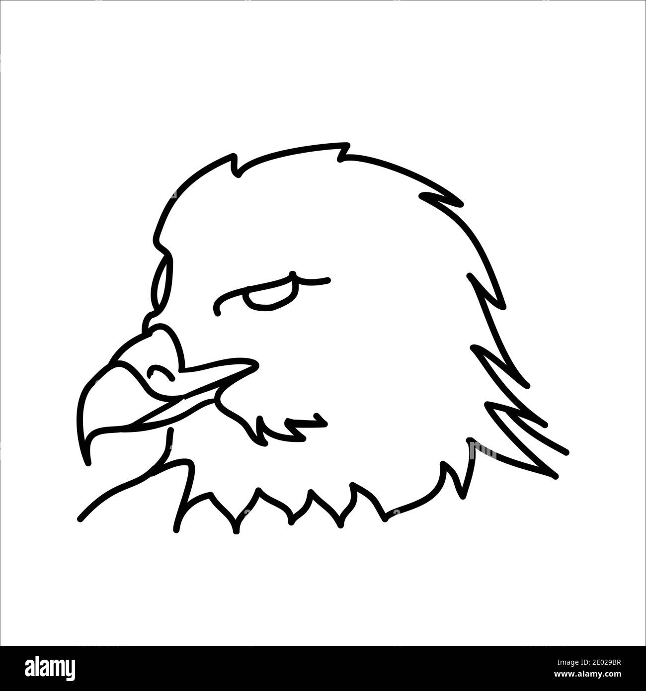 „Animal Eagle Icon“-Design. Vektor, Clip Art, Illustration, Linie Symbol Design. Stock Vektor