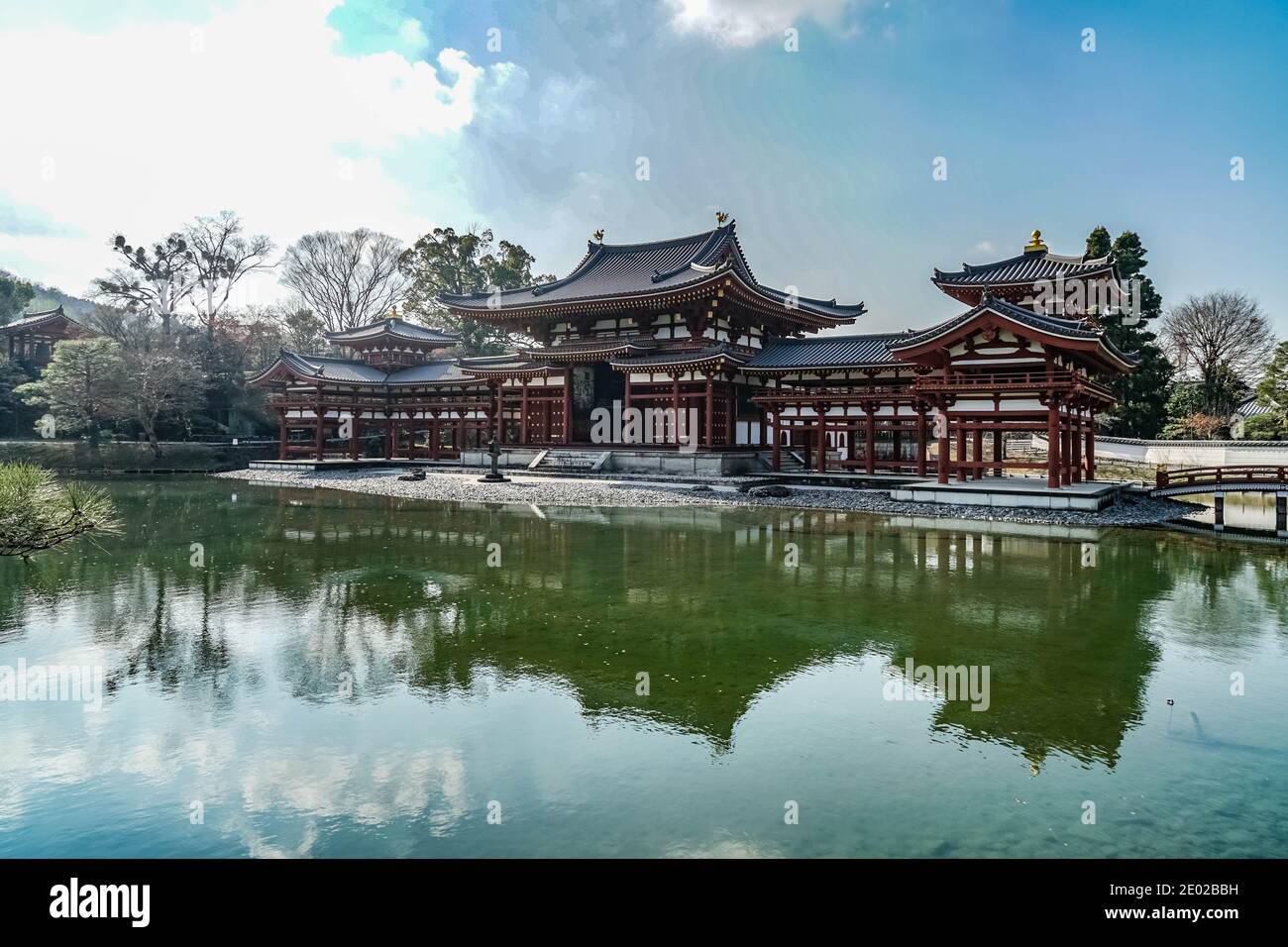 Phoenix Hall (Hoodo), Byodoin Tempel, Uji, Kyoto, Japan Stockfoto