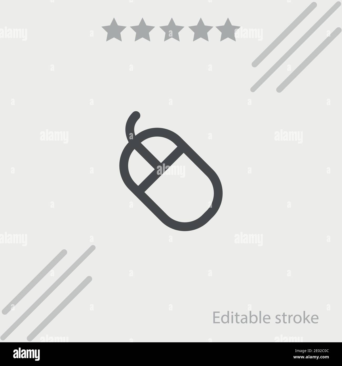 Maus Umriss Vektor-Symbol Moderne einfache Vektor-Illustration Stock