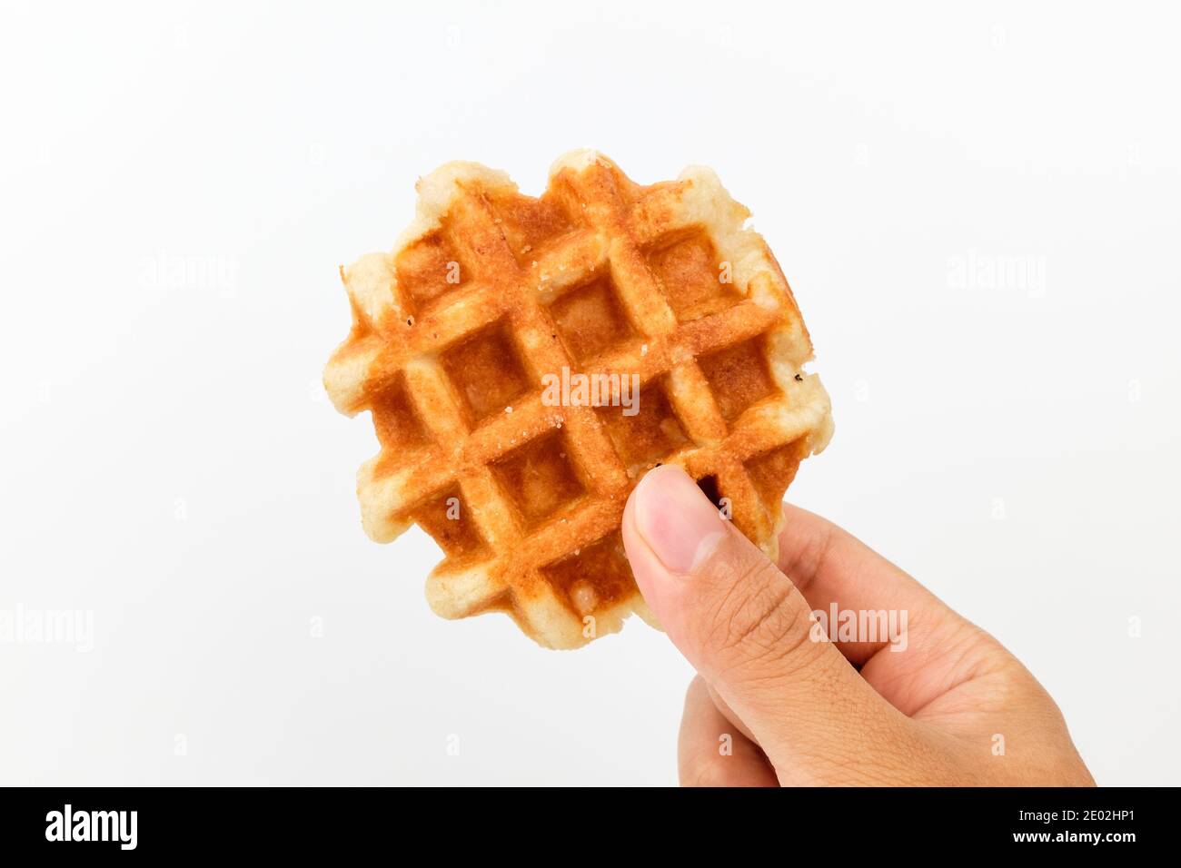 Kleine Waffel auf weißem Hintergrund Stockfoto