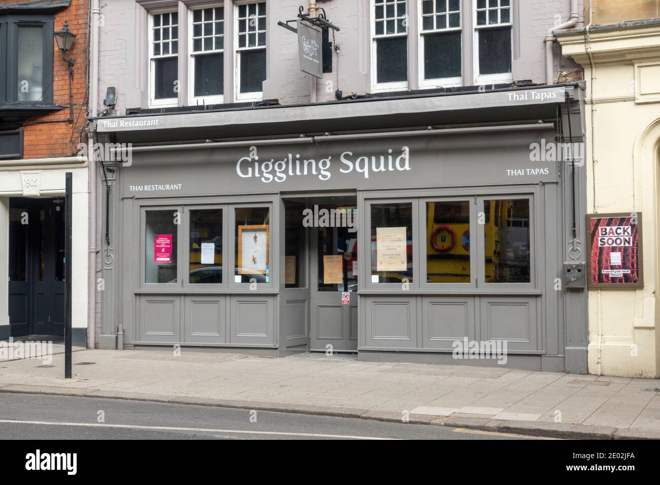 Das kichernde Squid Thai Food Restaurant in Windsor, Berkshire, Großbritannien. Stockfoto