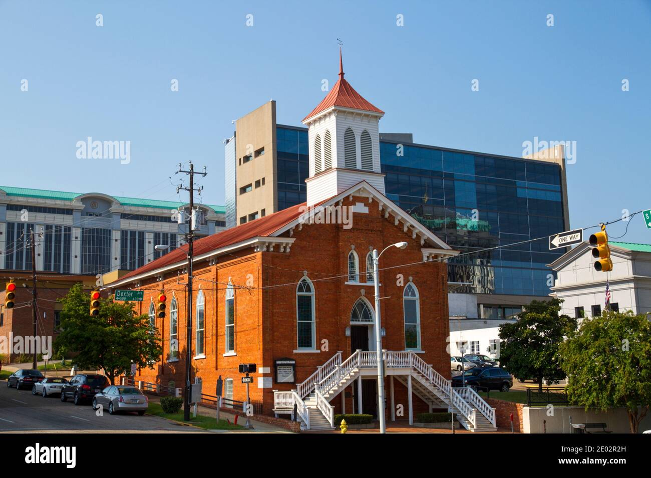 Der Dexter Avenue King Memorial Baptist Church, wo Martin Luther King Jr. arbeitete, Montgomery, AL, USA Stockfoto