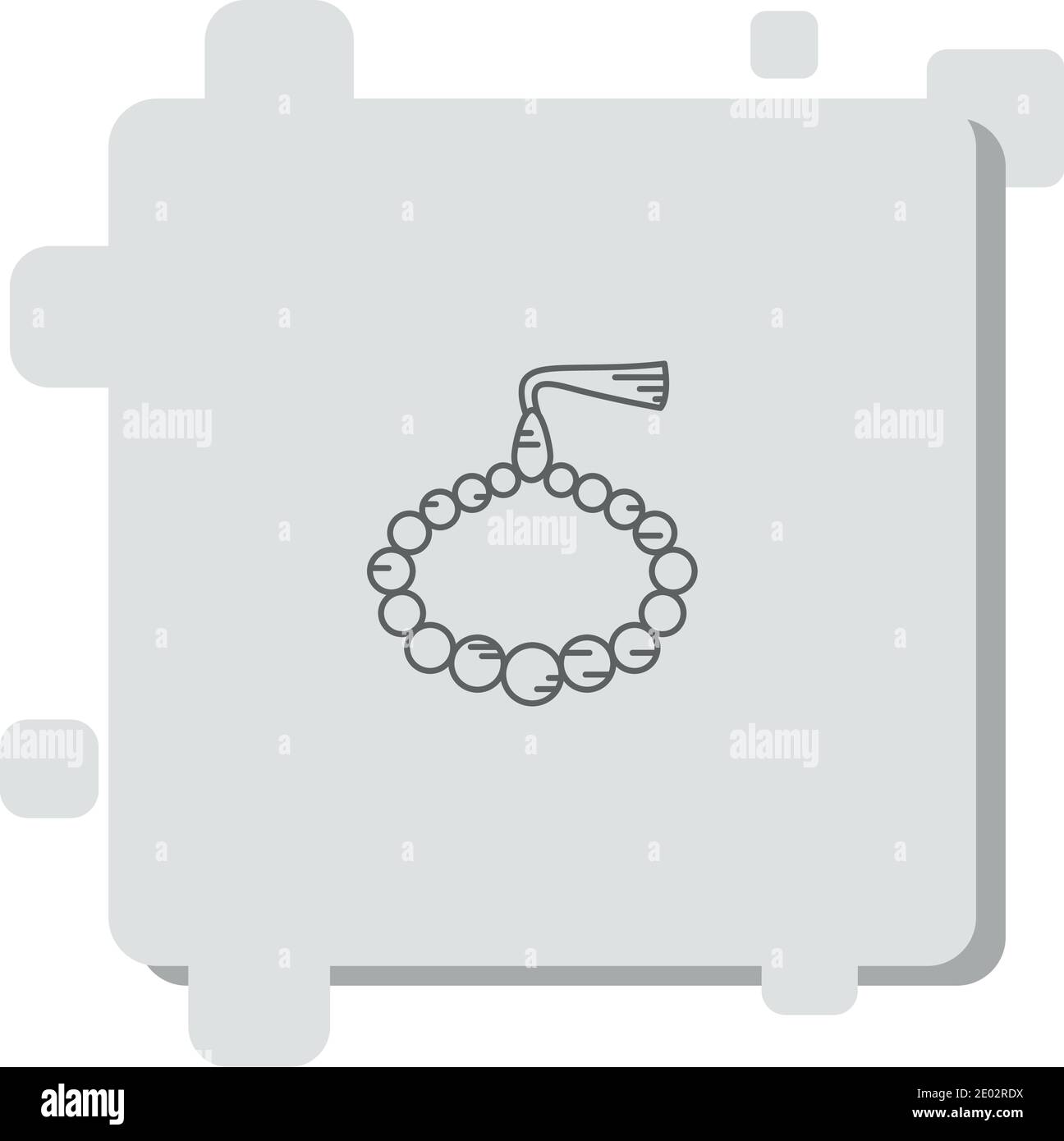 Gebet Perlen Vektor-Symbol moderne einfache Vektor-Illustration Stock Vektor