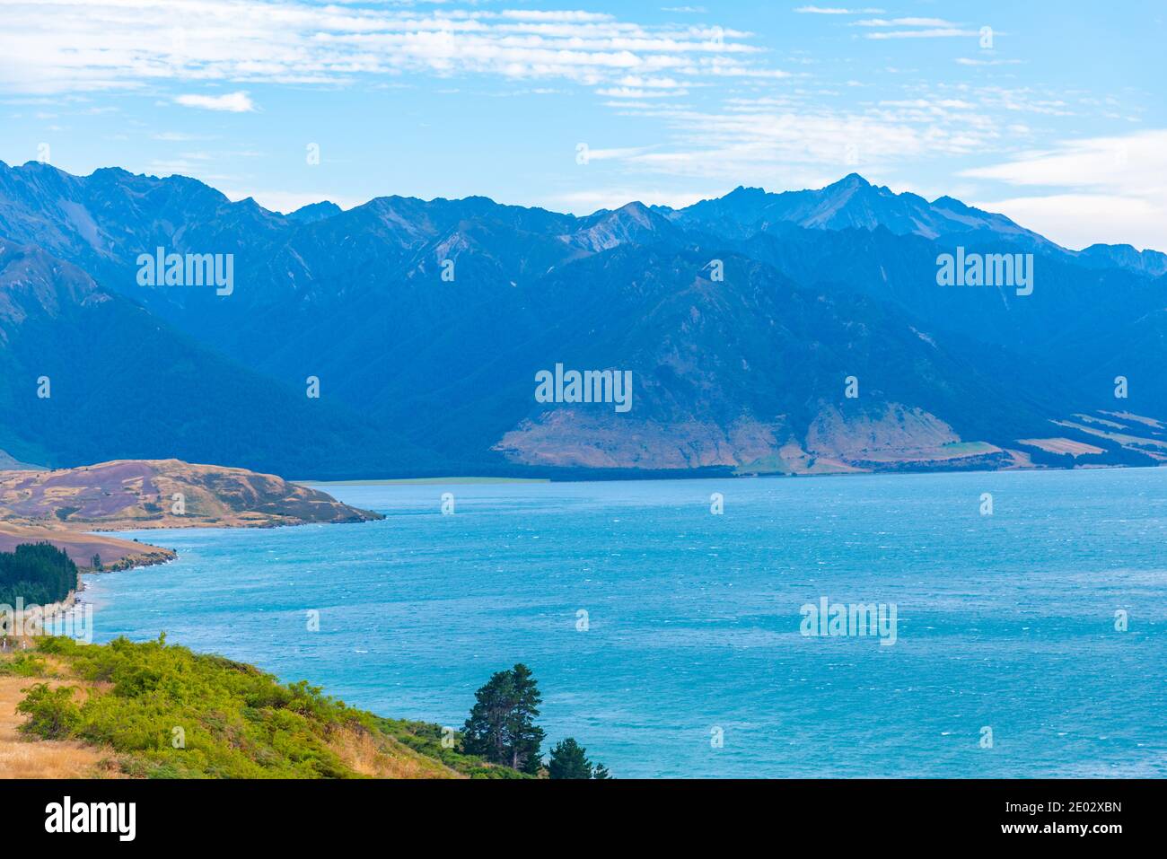 Lake Wanaka auf der Südinsel Neuseelands Stockfoto