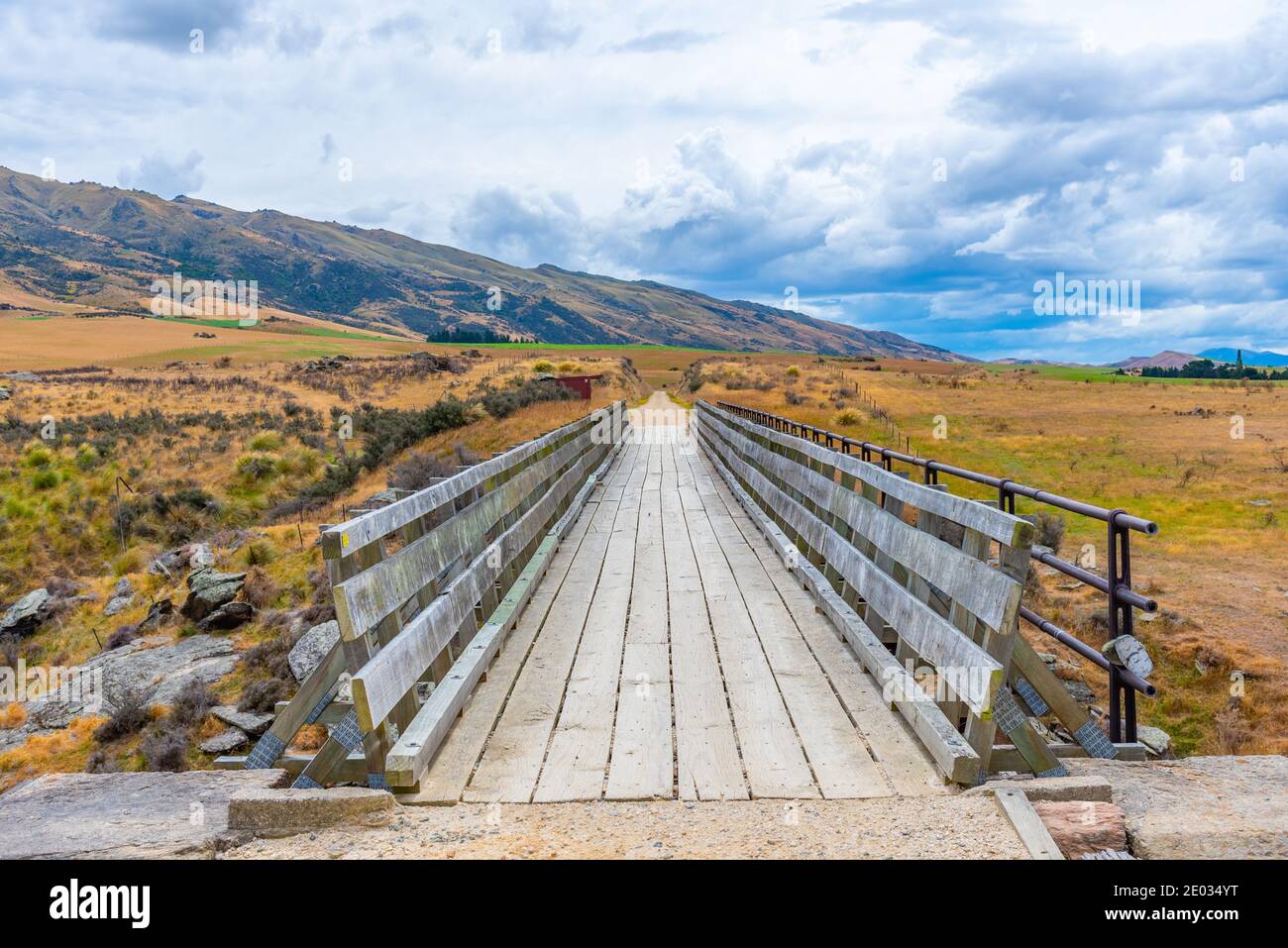 Brücke als Teil der Central Otago Railway Radweg In Neuseeland Stockfoto