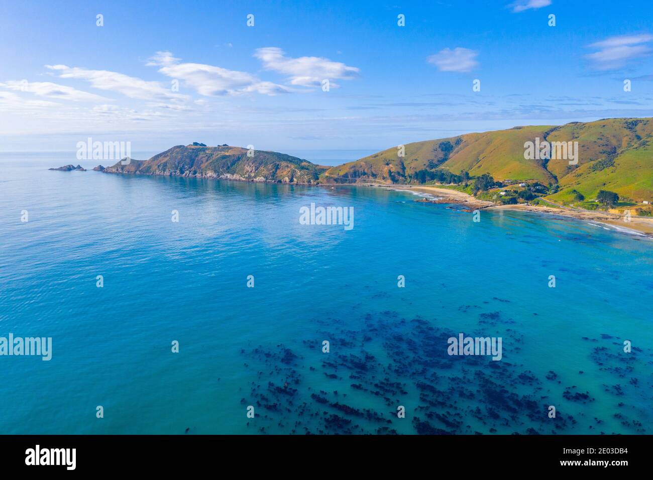 Luftaufnahme des Nugget Point in Neuseeland Stockfoto
