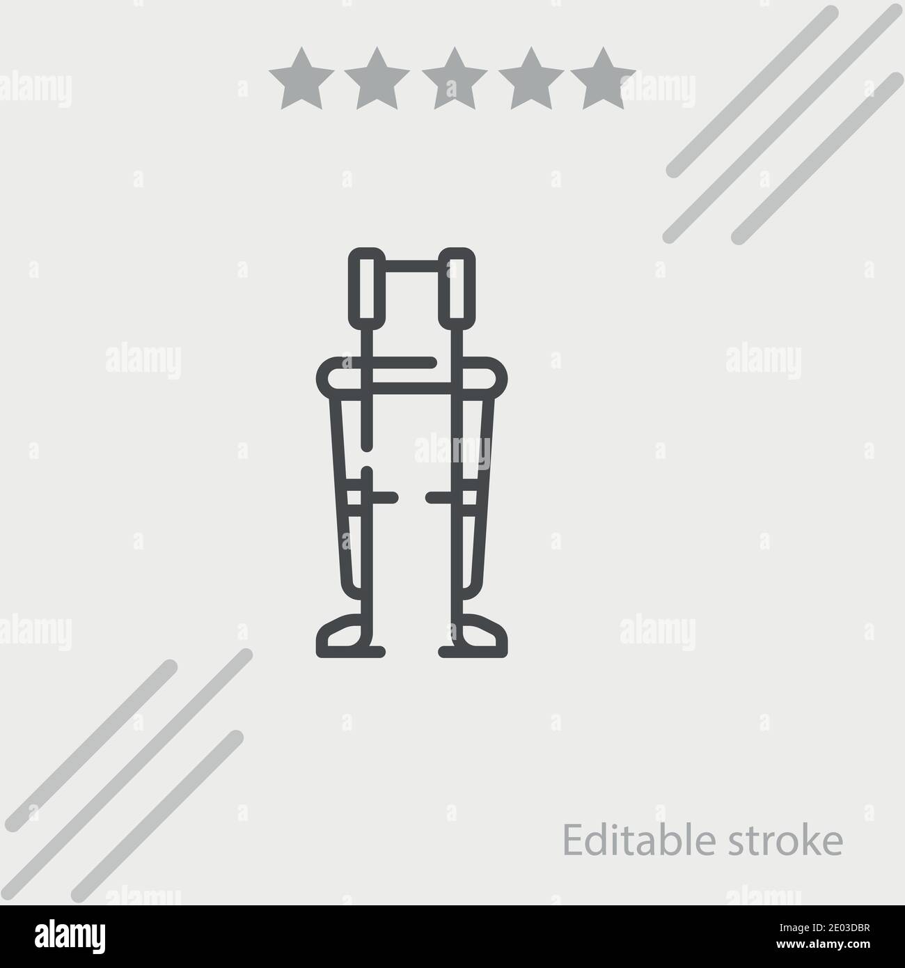 Exoskelett Vektor-Symbol Moderne einfache Vektor-Illustration Stock Vektor