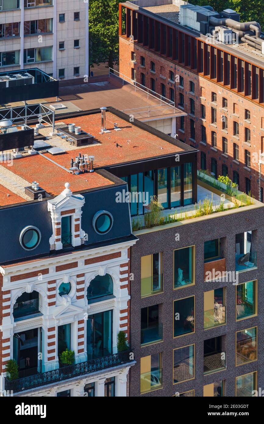 Apartments im Stadtteil Het Eilandje in Antwerpen, Belgien Stockfoto