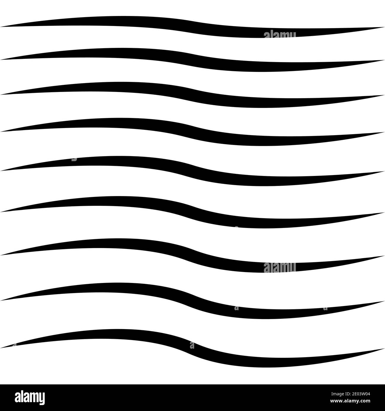 Set von gekrümmten kalligraphischen Linienstreifen, Vektor-Curl-Band, als Road-Element Kalligraphie elegant gekrümmten Linienband Stock Vektor