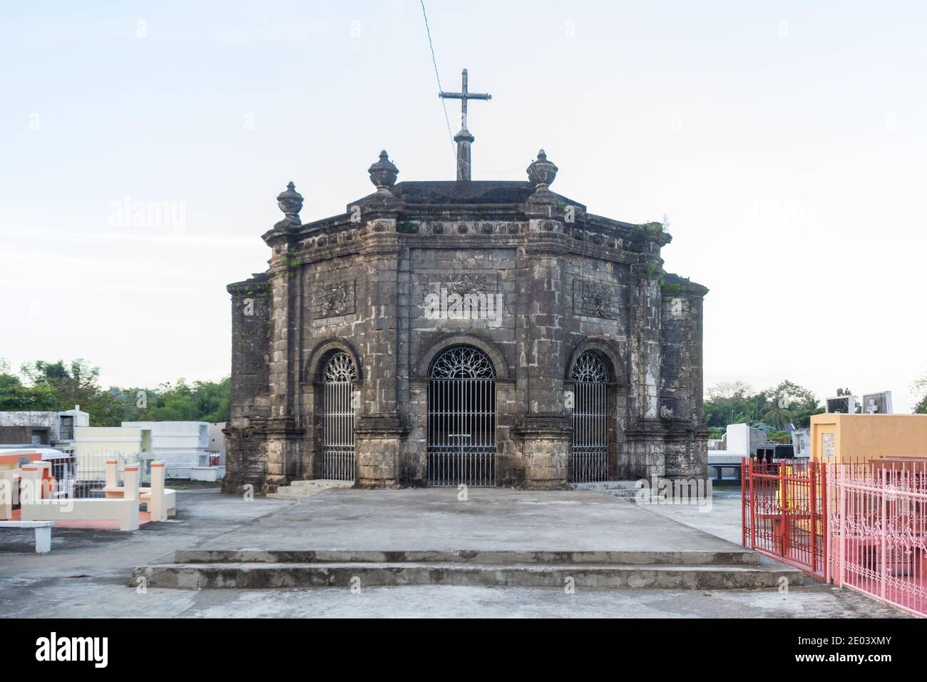 Die Friedhofskapelle von Cabatuan in Iloilo, Philippinen Stockfoto
