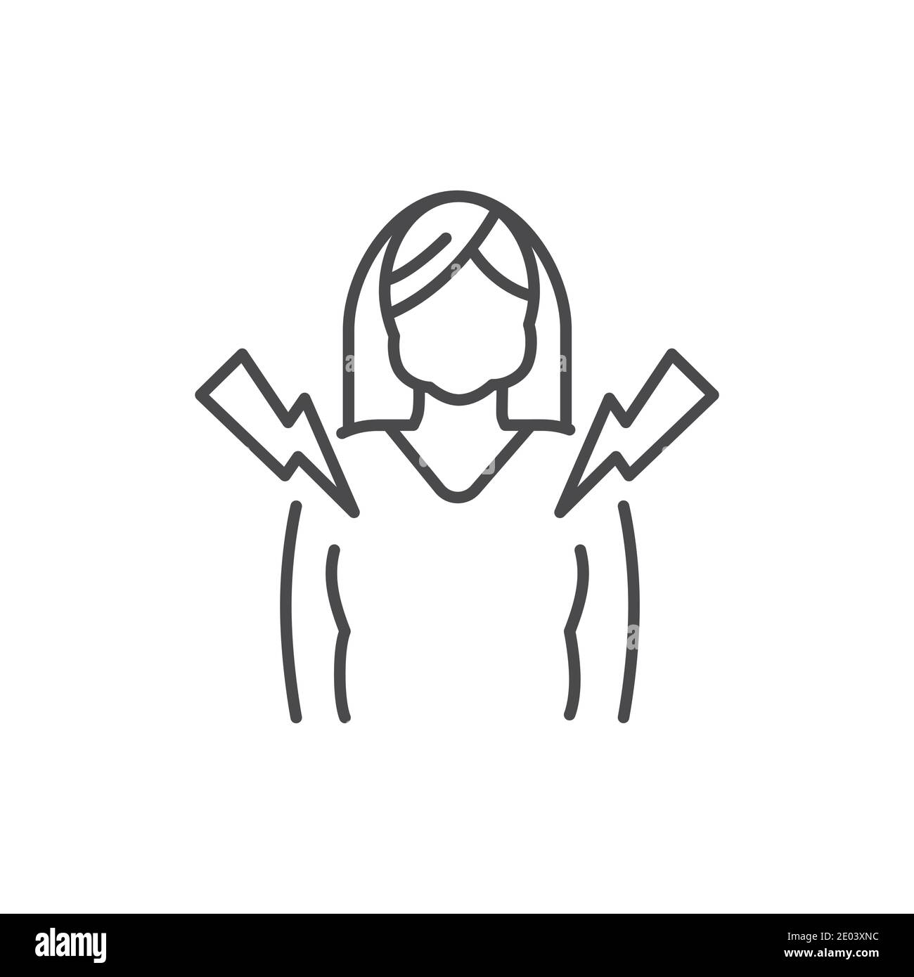 Symbol für die Farbleitung der Cushing-Krankheit. Piktogramm für Webseite, mobile App, Promo. Bearbeitbare Kontur. Stock Vektor