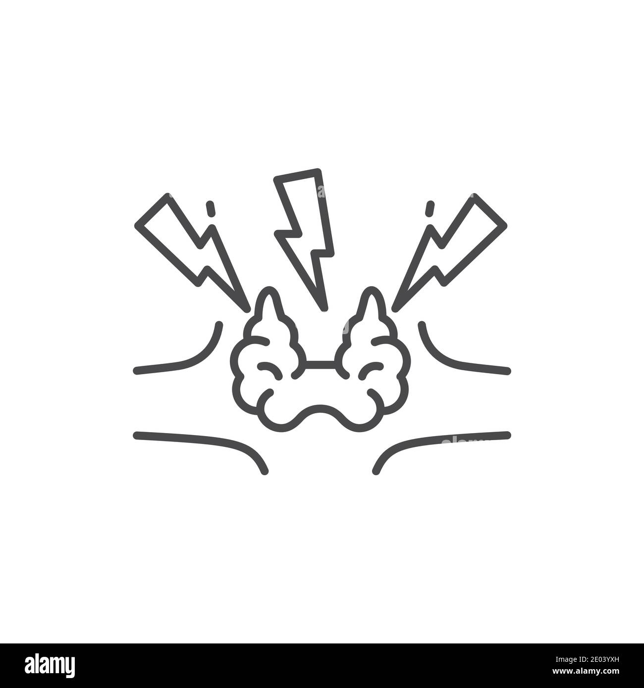 Symbol für die Autoimmunthyreoiditis-Farblinie. Piktogramm für Webseite, mobile App, Promo. Bearbeitbare Kontur. Stock Vektor