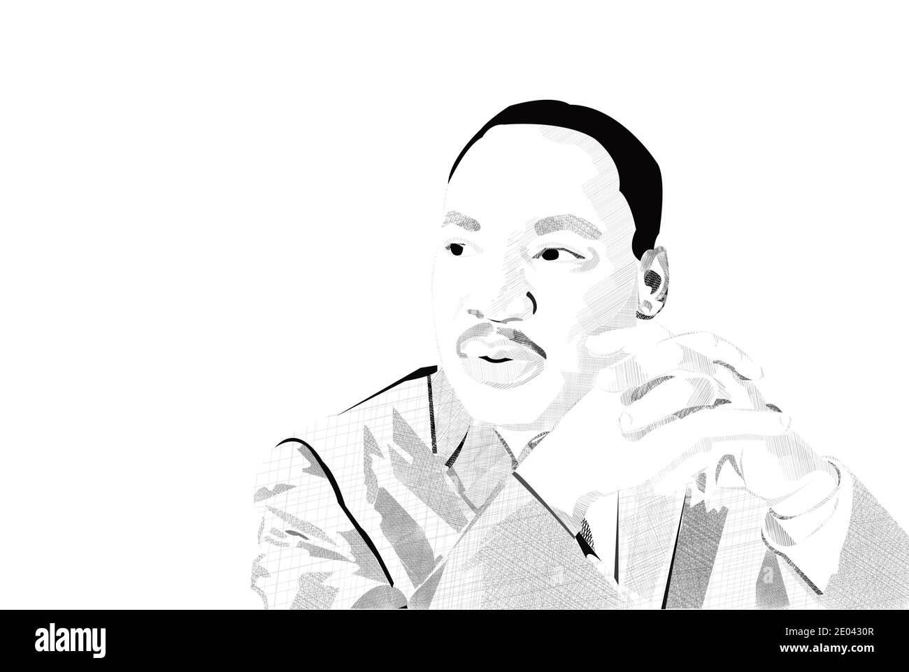 Vektor-Illustration Martin Luther King Day Grußkarte - amerikanisch Abstrakten Hintergrund kennzeichnen Stock Vektor