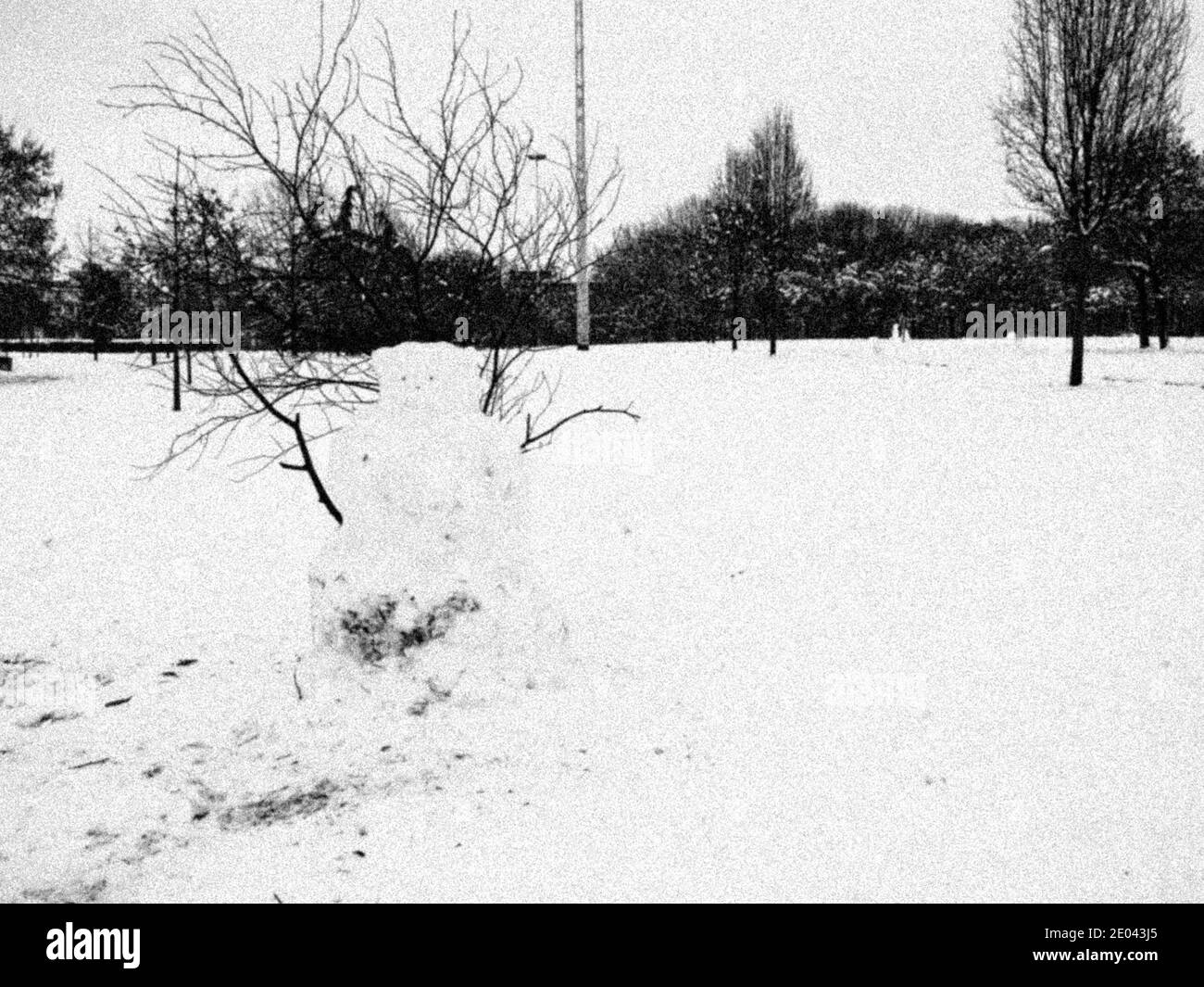 Neve a Milano Snow in Mailand Stockfoto