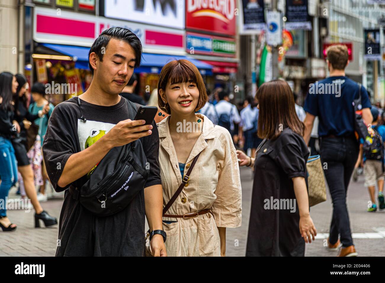 Shibuya Fußgängerszene in Tokio, Japan Stockfoto