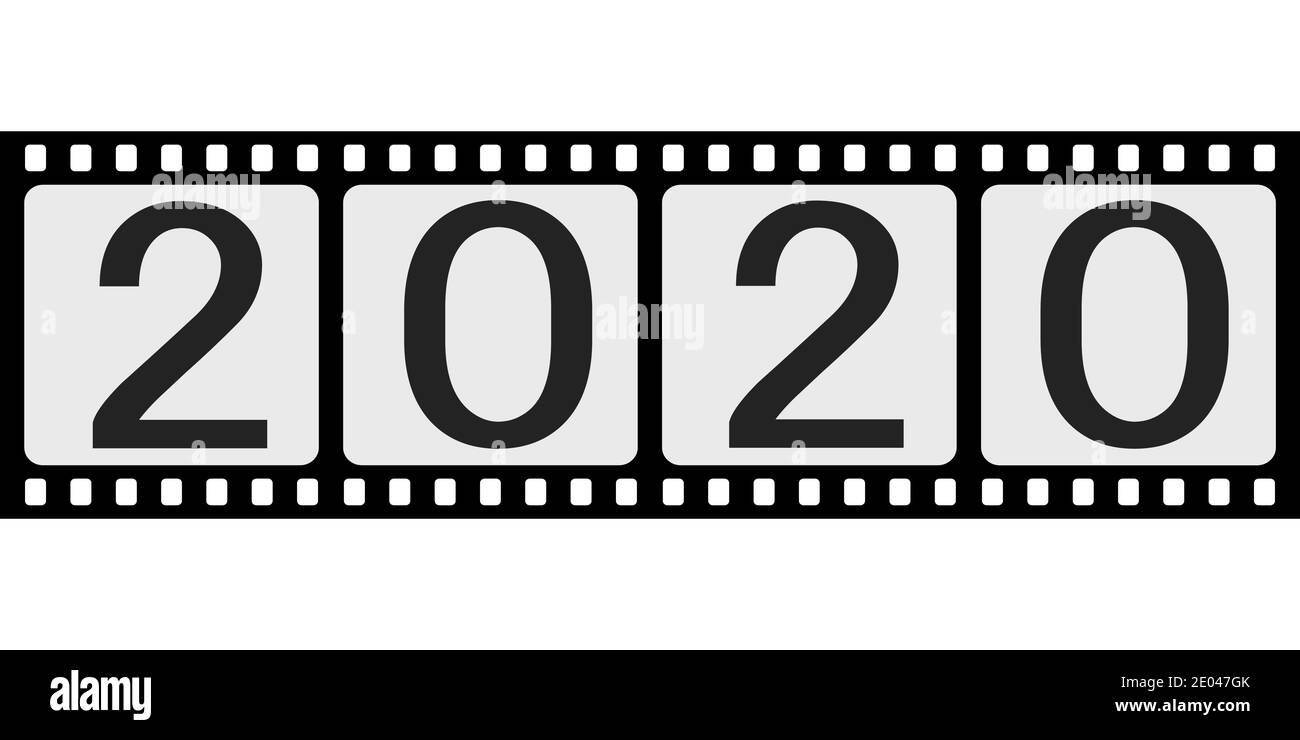 Banner 2020 glückliches neues Jahr Retro-Stil Foto Film Folie, Vektor Foto Film Negativ Folie 2020 Stock Vektor Banner 2020 glückliches neues Jahr Retro-Stil Foto Film Folie, Vektor Foto Film Negativ Folie 2020 Stock Vektor