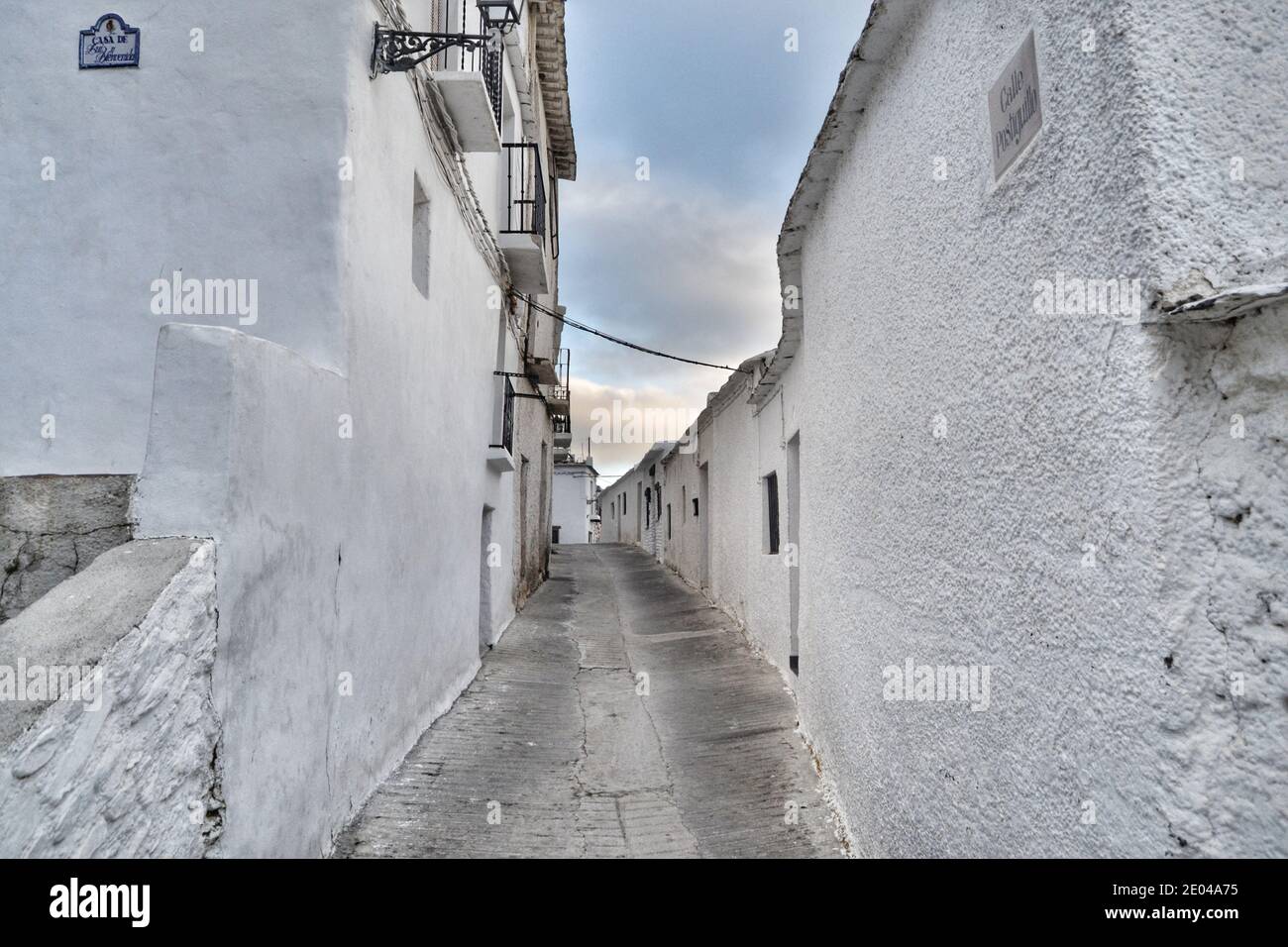 Alte Straße in Alpujarra (Granada) Stockfoto