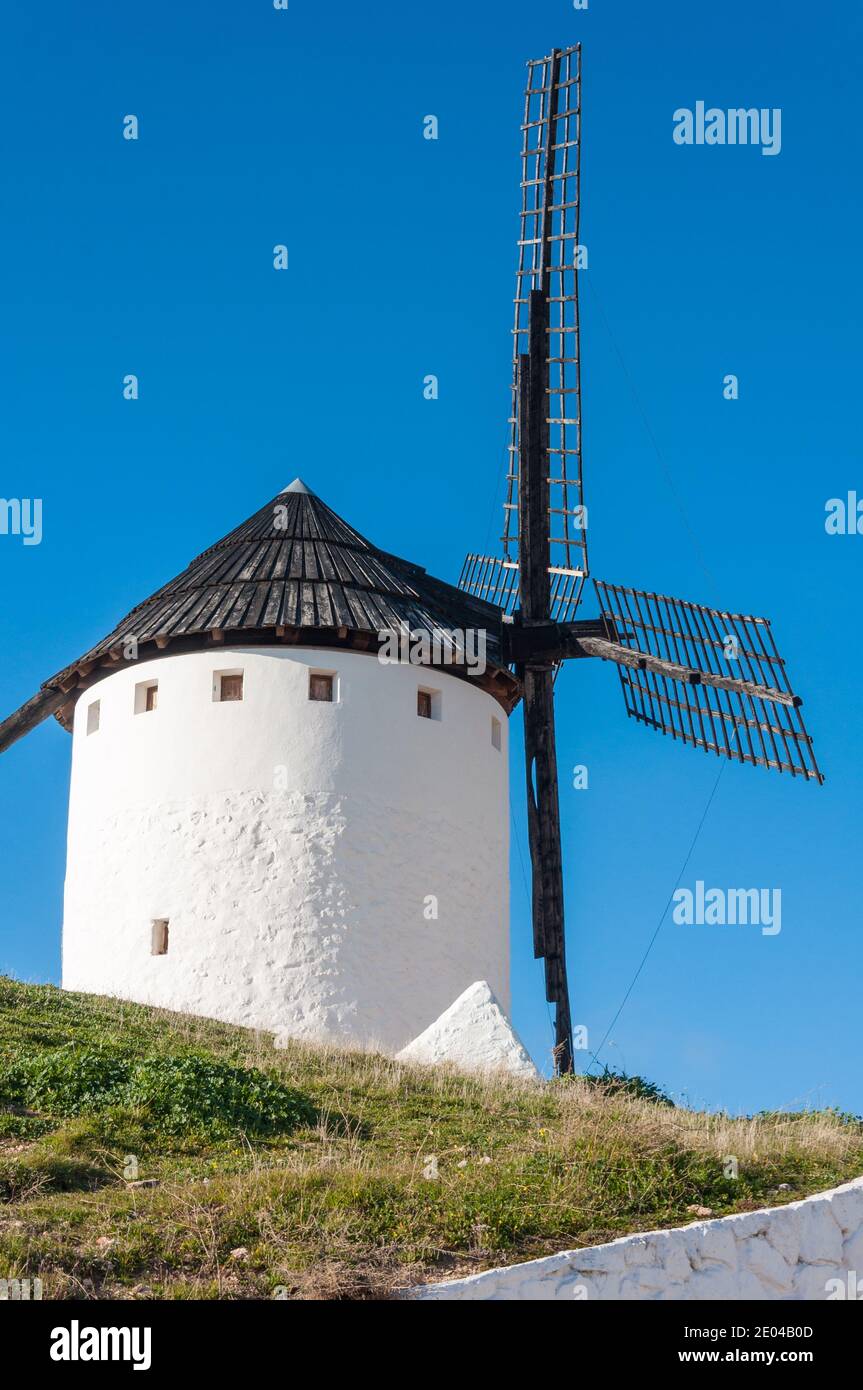 Campo de Criptana, alte Mühle für Getreide. Kastilien La Mancha, Spanien Stockfoto