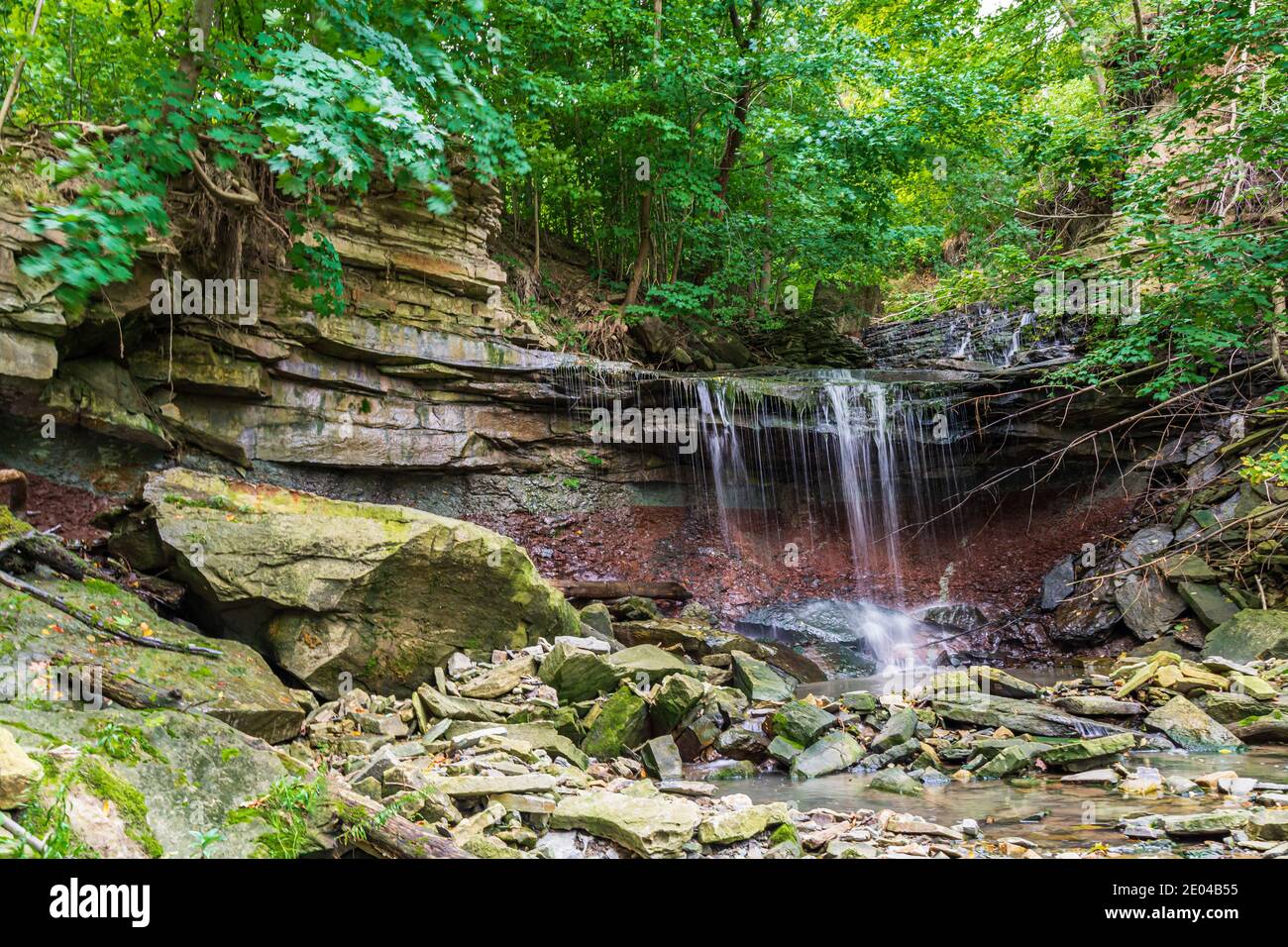 Lower West Cliff Falls Niagara Escarpment Dundas Valley Hamilton Ontario Kanada Stockfoto