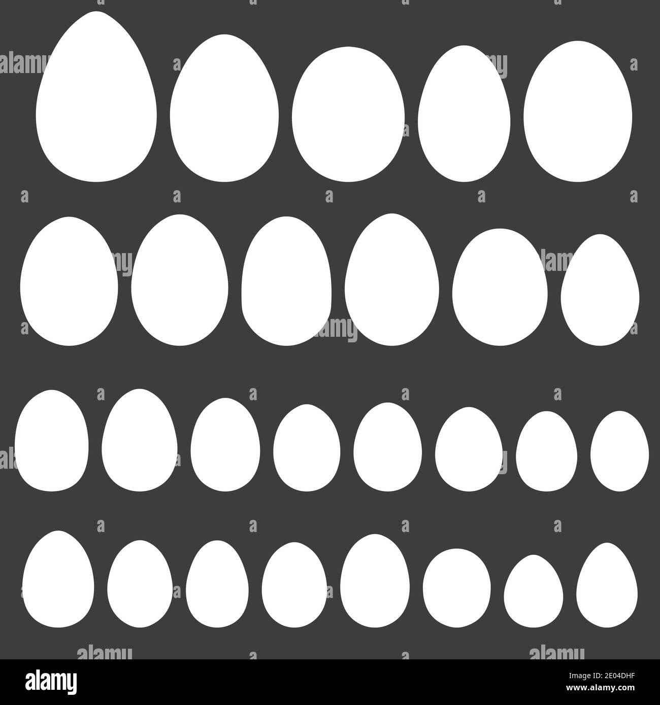 Set Ei Form Vorlage für Handzeichnung für Ostern Urlaub, Vektor unterschiedliche Form von Vogel Eier Reptilien, für Ostern Design Stock Vektor