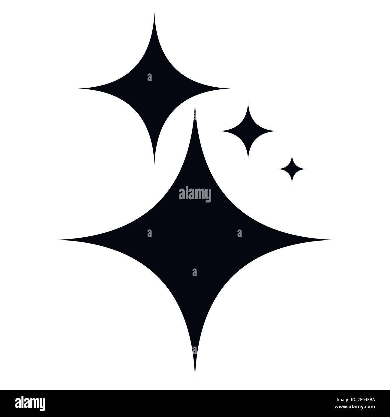 Symbol Symbol Glanz, Vektor glänzende Sterne Glanz, Zeichen Reinheit und Glanz Stock Vektor