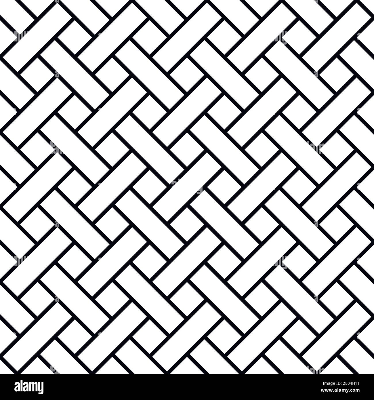 Geflochten nahtlos, Kunstlinie, geometrisches Muster Flechtstreifen, diagonale Schindel, Schindel, Leiste Stock Vektor