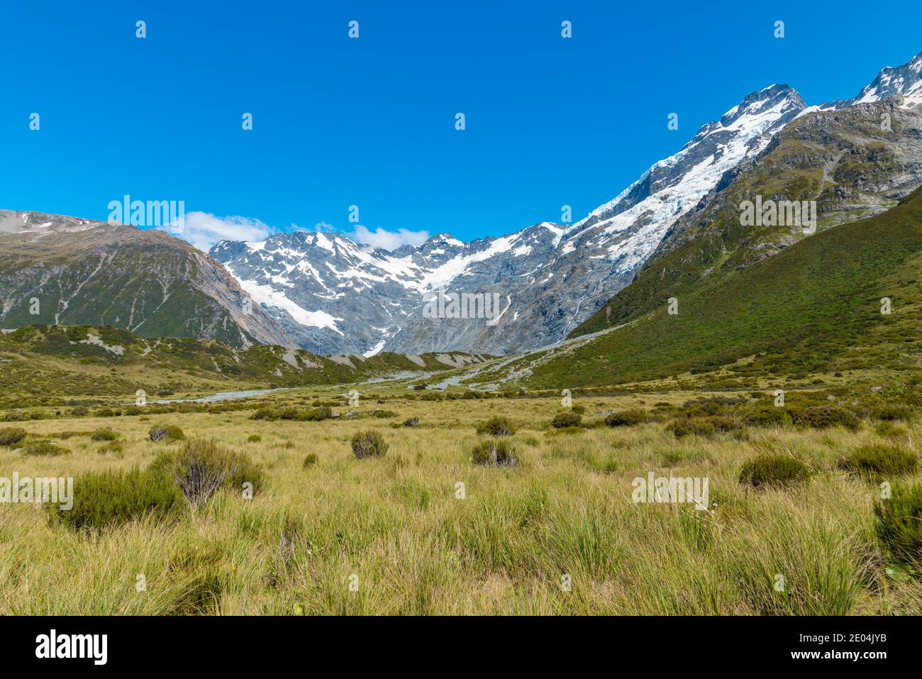 Mount Sefton bei Aoraki / Mount Cook Nationalpark in Neuseeland Stockfoto