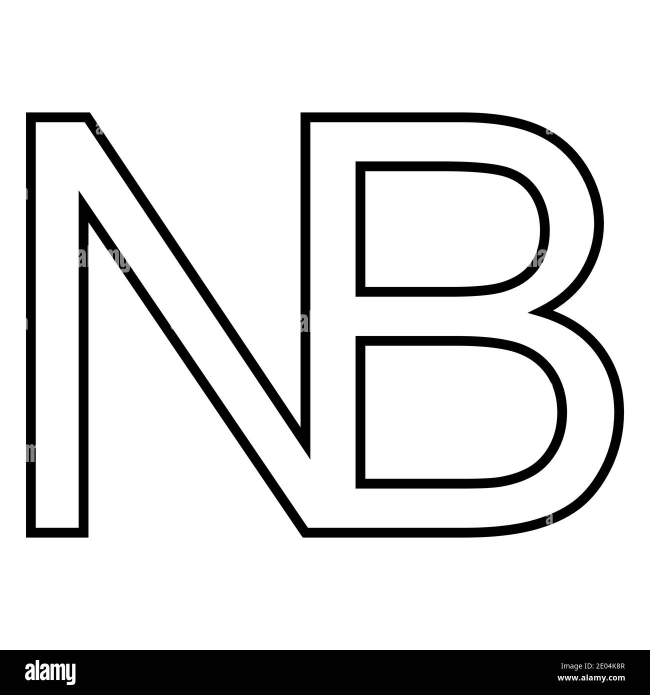 Symbolzeichen Nota Bene, Vektor Nota Bene, N, B NB, notabene Marke, Hinweis, um auf einen beliebigen Teiletext zu achten Stock Vektor