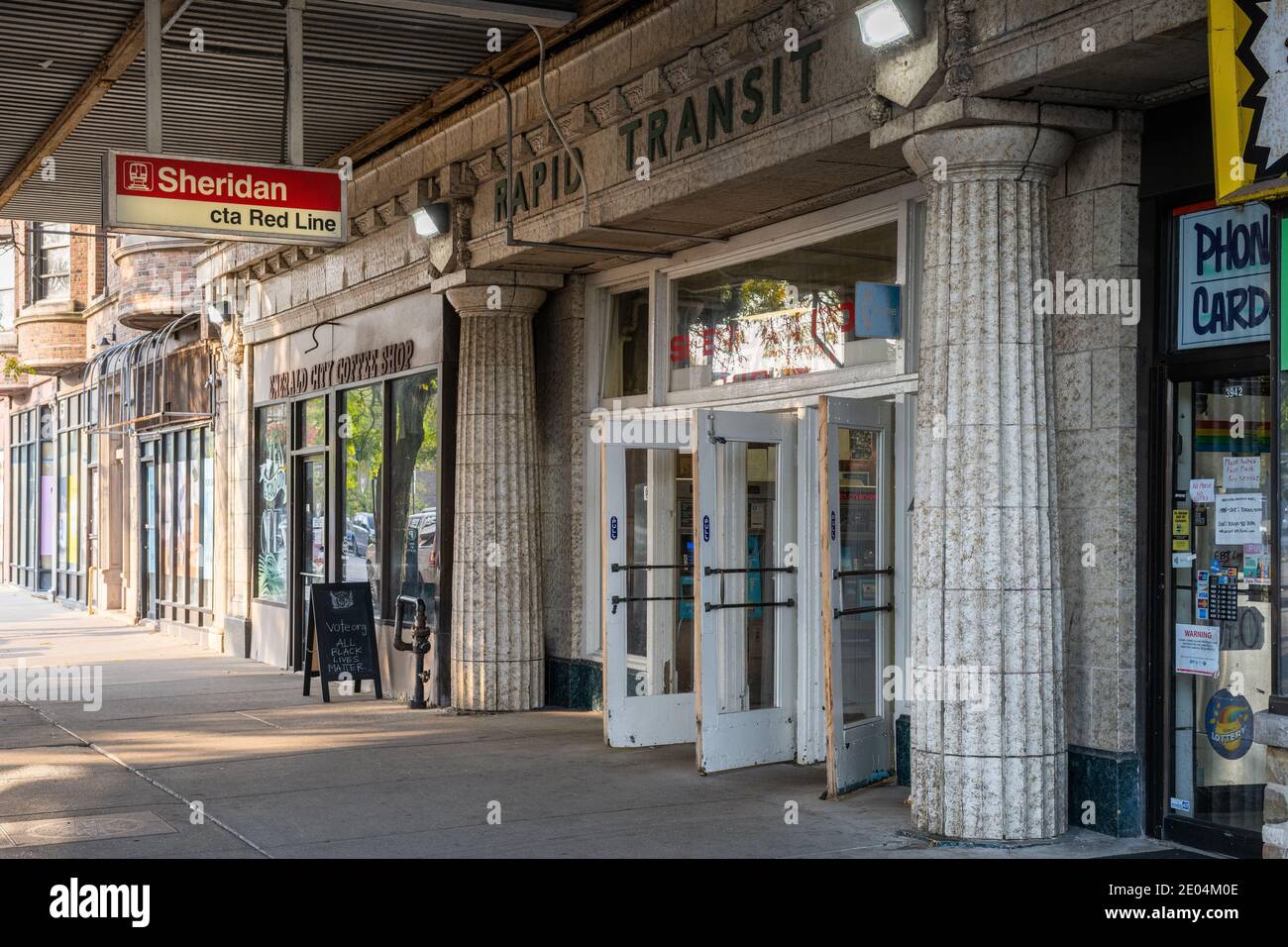 Sheridan Road Red Line CTA Station Stockfoto