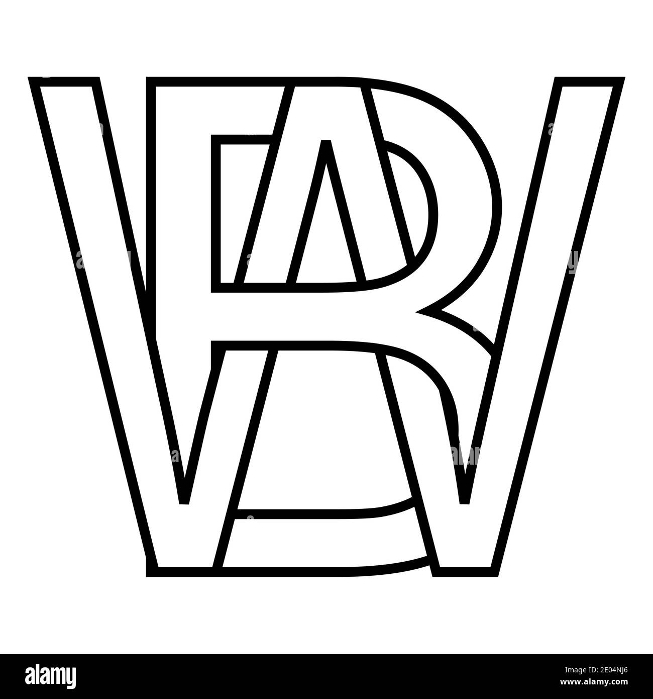 Logo Zeichen bw wb Symbol Zeichen zwei Zeilensprungbuchstaben b, w Vektor-Logo bw, wb erste Großbuchstaben Muster Alphabet b, w Stock Vektor