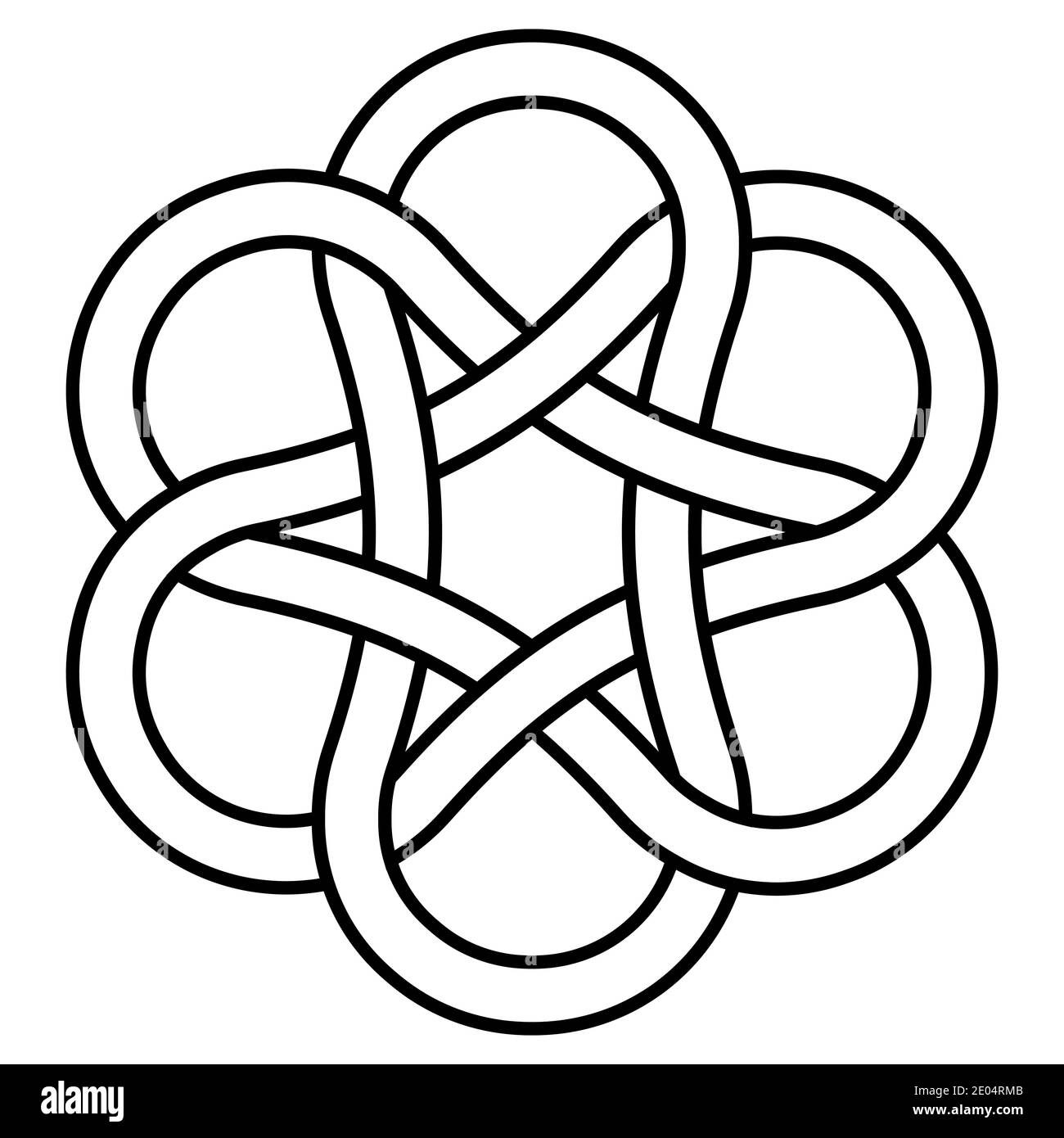 Alte Infinity-Knoten-Muster, Zeichen ist ein Symbol für Glück und Reichtum. vektor-Schmuck-Muster Symbol für Glück und Erleuchtung Stock Vektor
