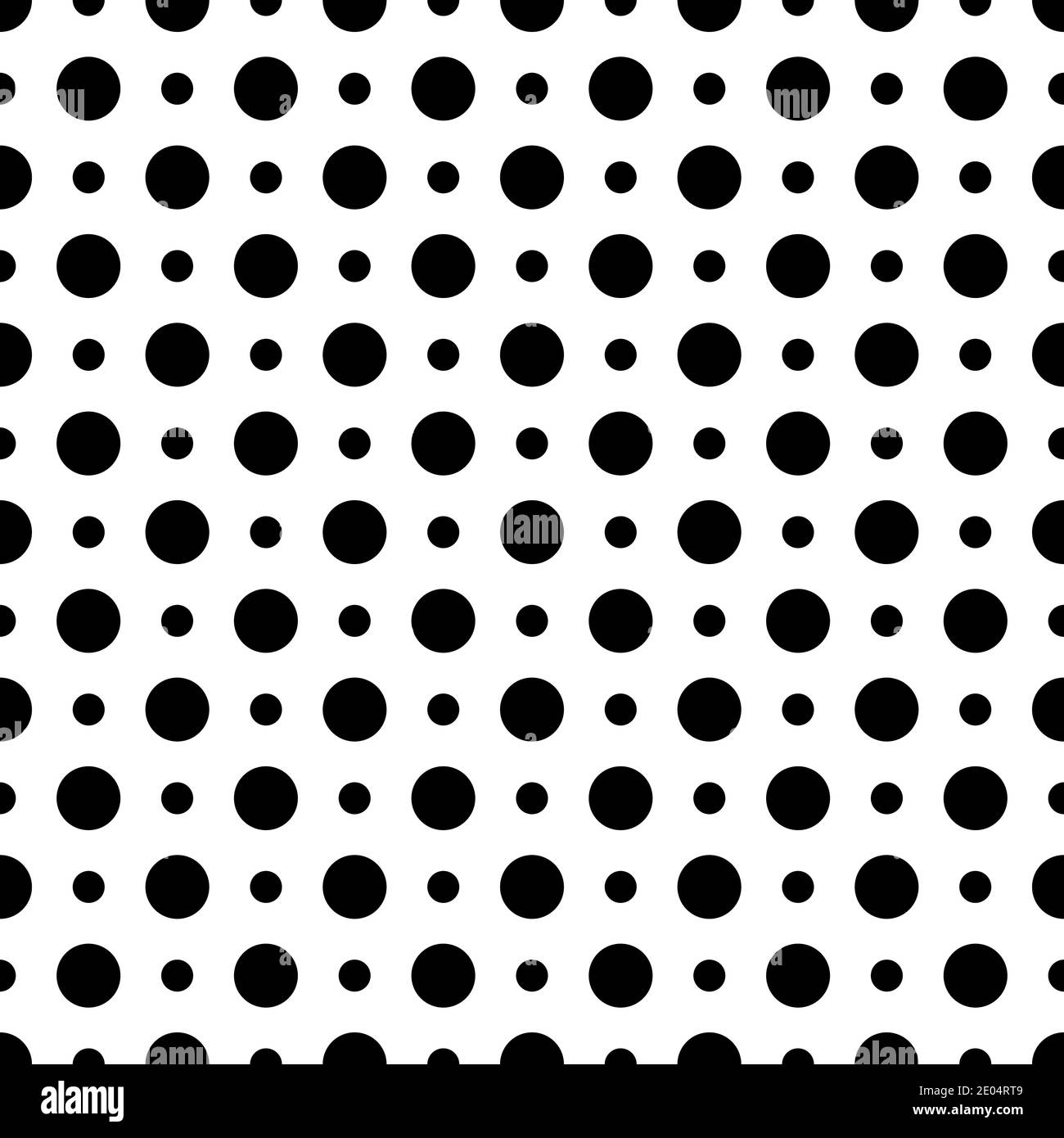 Geometrisches Muster nahtlose Mosaik Punkte Kreise, Vektor Punkt Muster, Pixel Hintergrund Halbtonmuster Stock Vektor