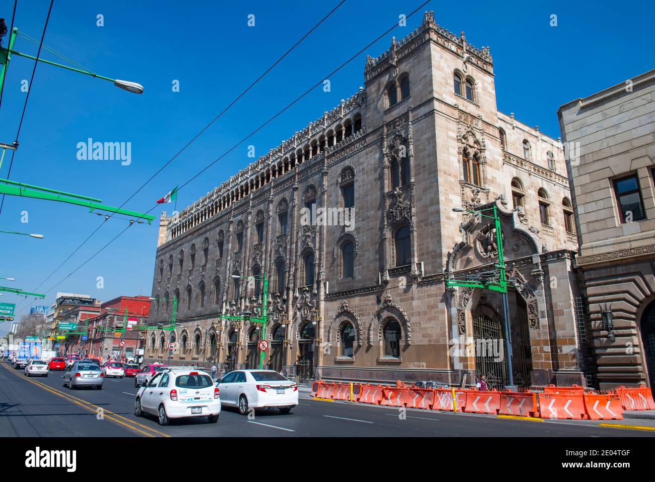 Palacio Postal und Museo Postal im historischen Zentrum von Mexiko-Stadt CDMX, Mexiko. Dieses Gebäude ist ein Weltkulturerbe im historischen Zentrum von Mexiko Ci Stockfoto