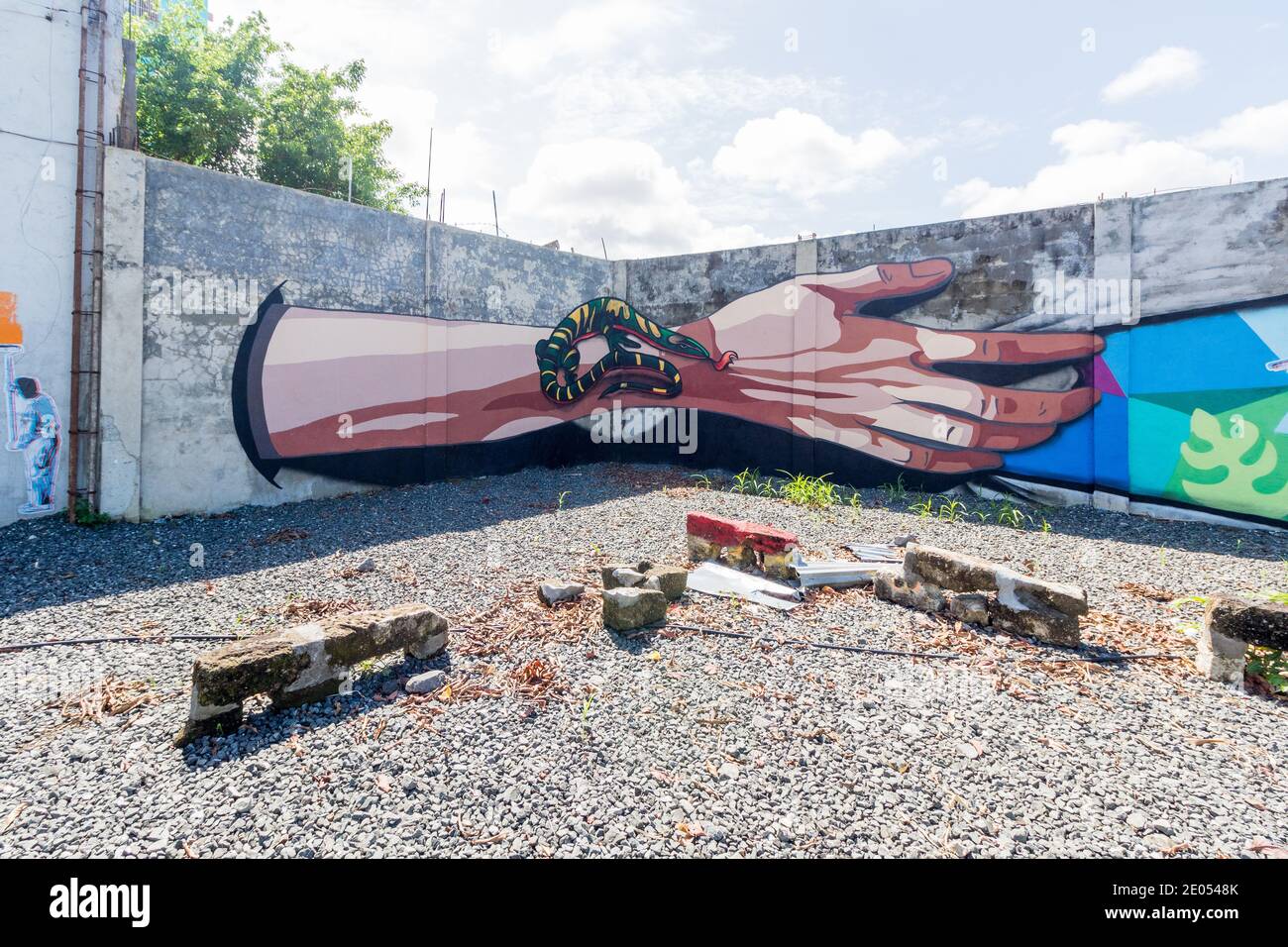 Wandkunst in Roxas City, Philippinen Stockfoto