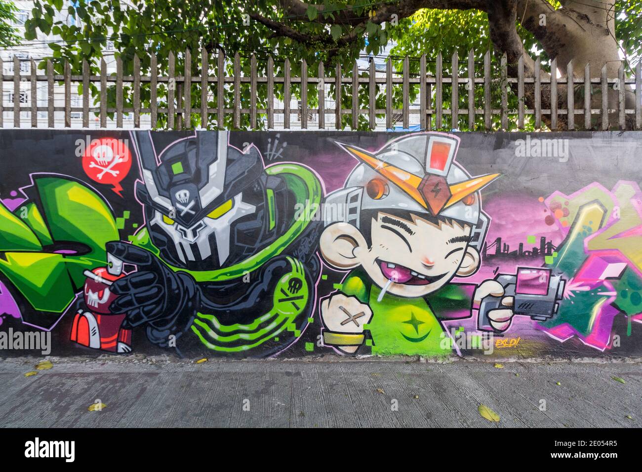 Street Art in Quezon City, Philippinen Stockfoto
