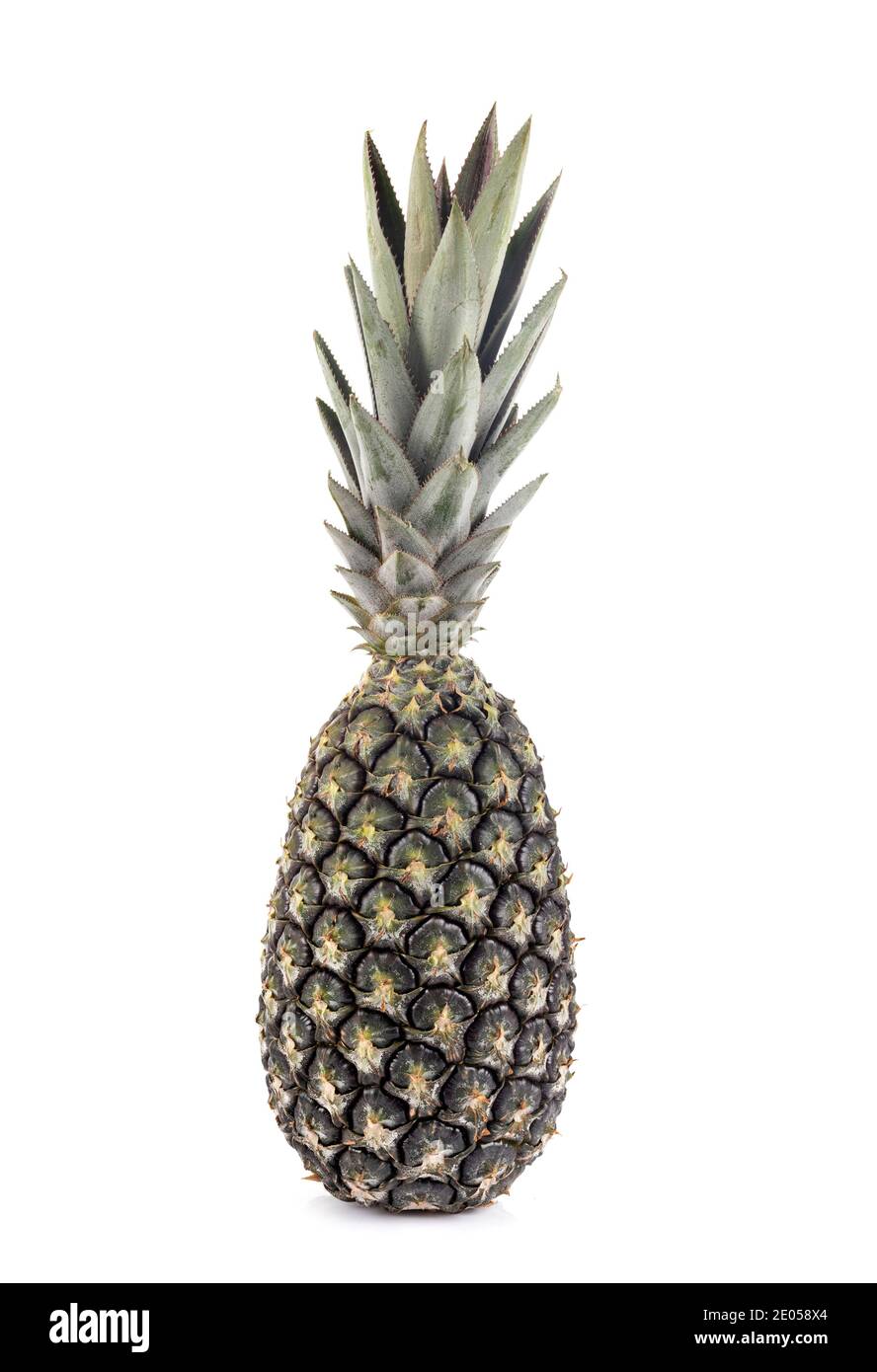 Köstliche Ananas vor weißem Hintergrund Stockfoto