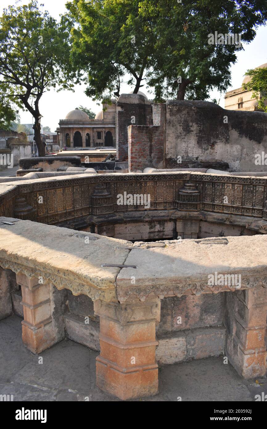 Dada Hari ni Vav - Outer view, Bai Harir Sultani Stepwell liegt in der Gegend von Asarva, Ahmedabad, Gujarat, Indien Stockfoto