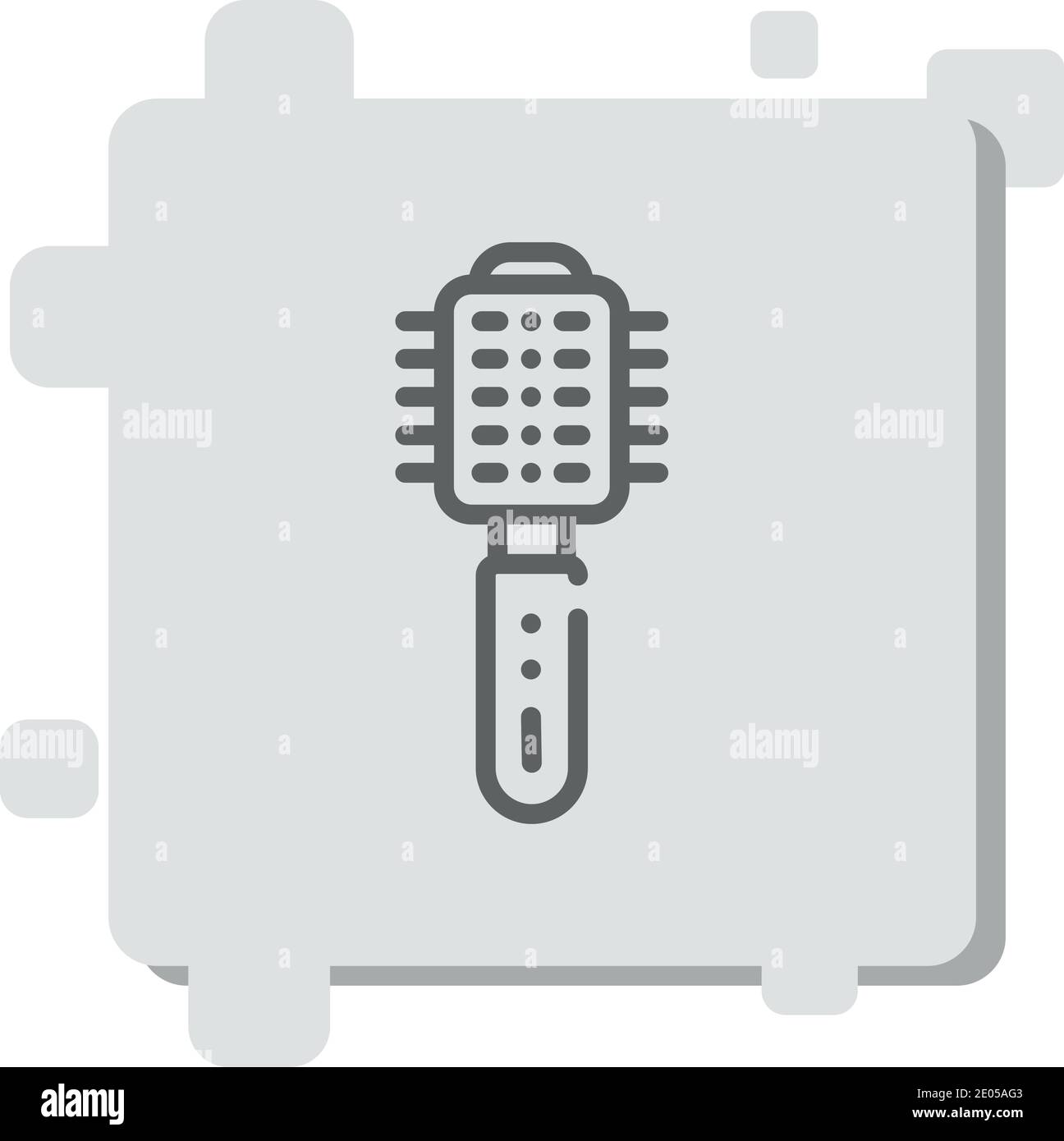 Haarbürste Vektor-Symbol Moderne einfache Vektor-Illustration Stock Vektor