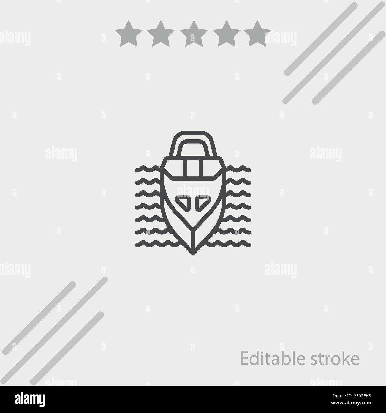 yatch Vektor-Symbol Moderne einfache Vektor-Illustration Stock Vektor