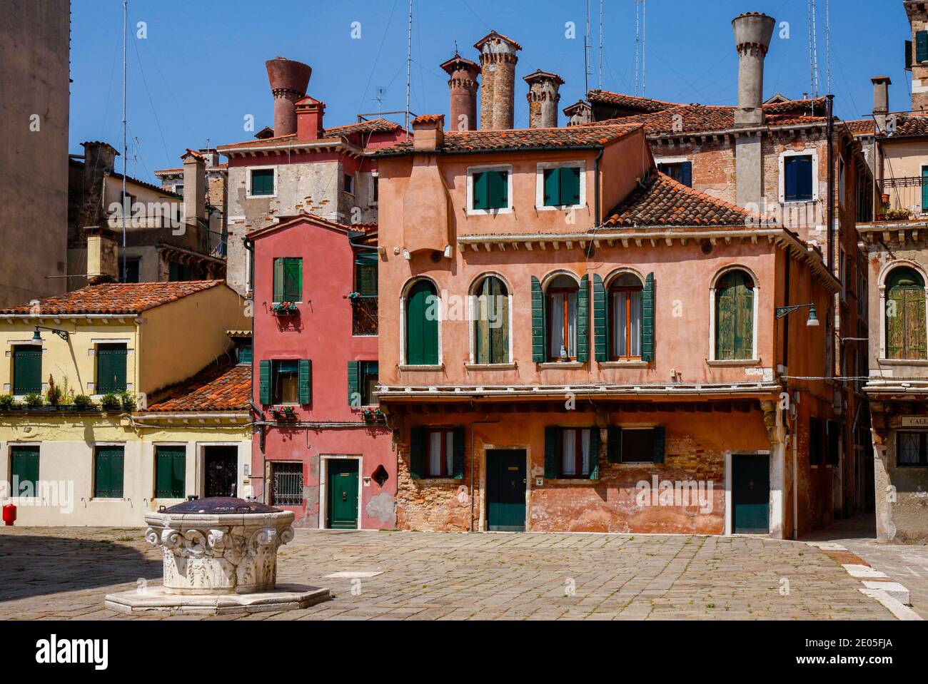 Italien Venetien Venedig Blick auf den venezianischen Campo Stockfoto